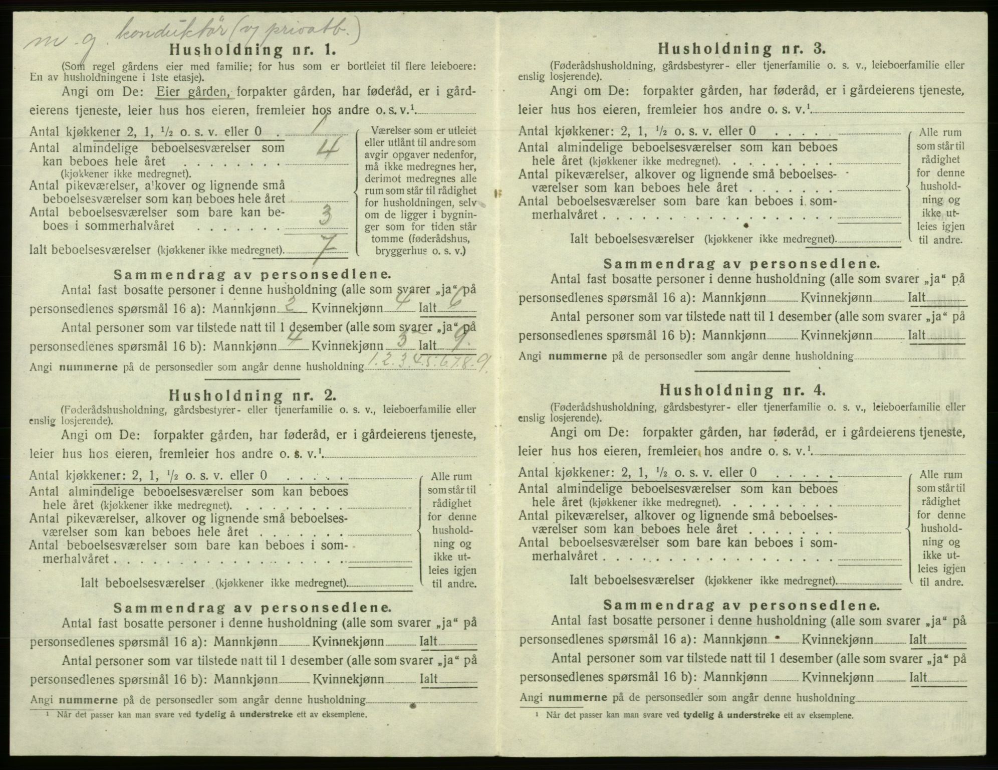 SAB, 1920 census for Os, 1920, p. 920