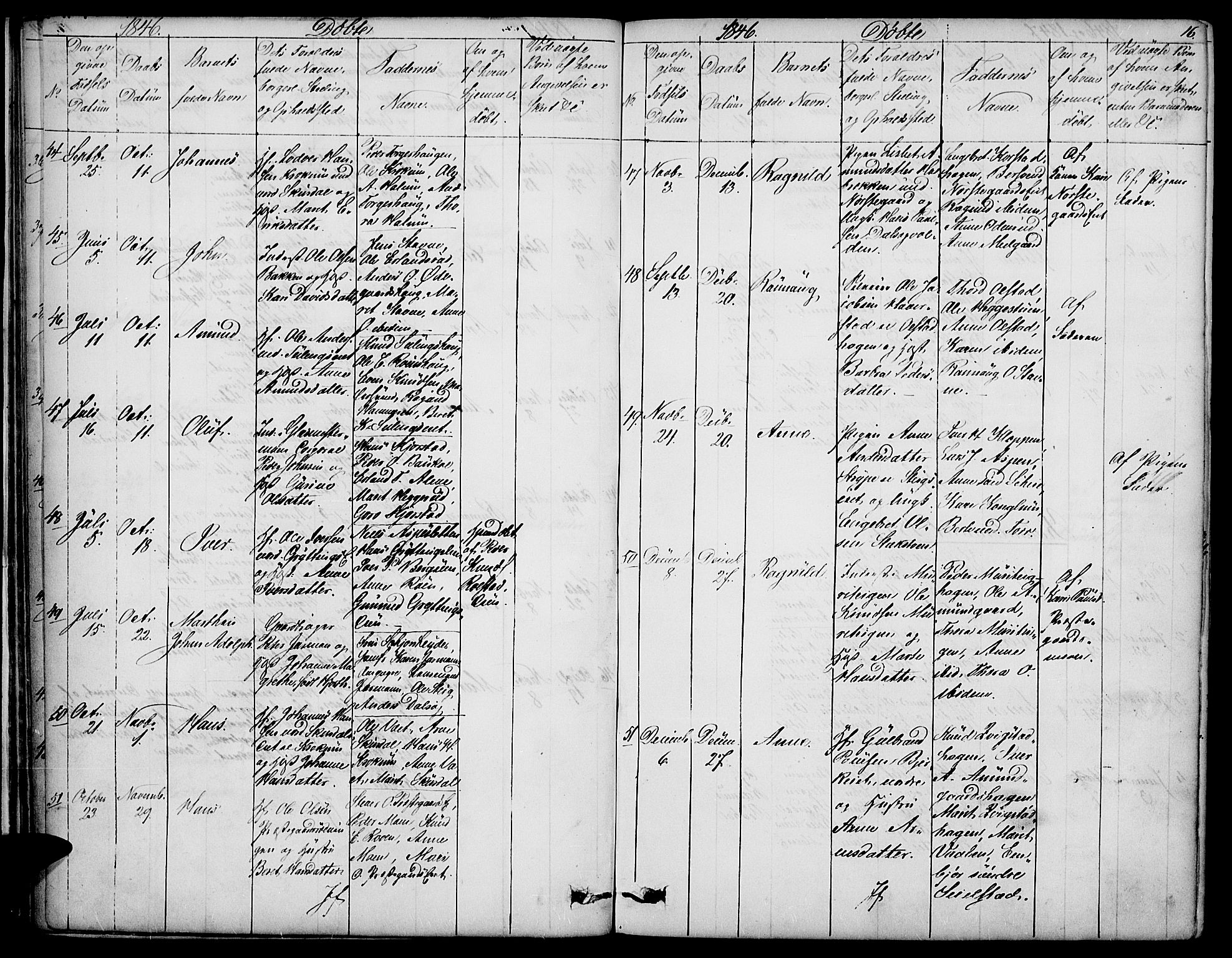 Sør-Fron prestekontor, AV/SAH-PREST-010/H/Ha/Hab/L0001: Parish register (copy) no. 1, 1844-1863, p. 16