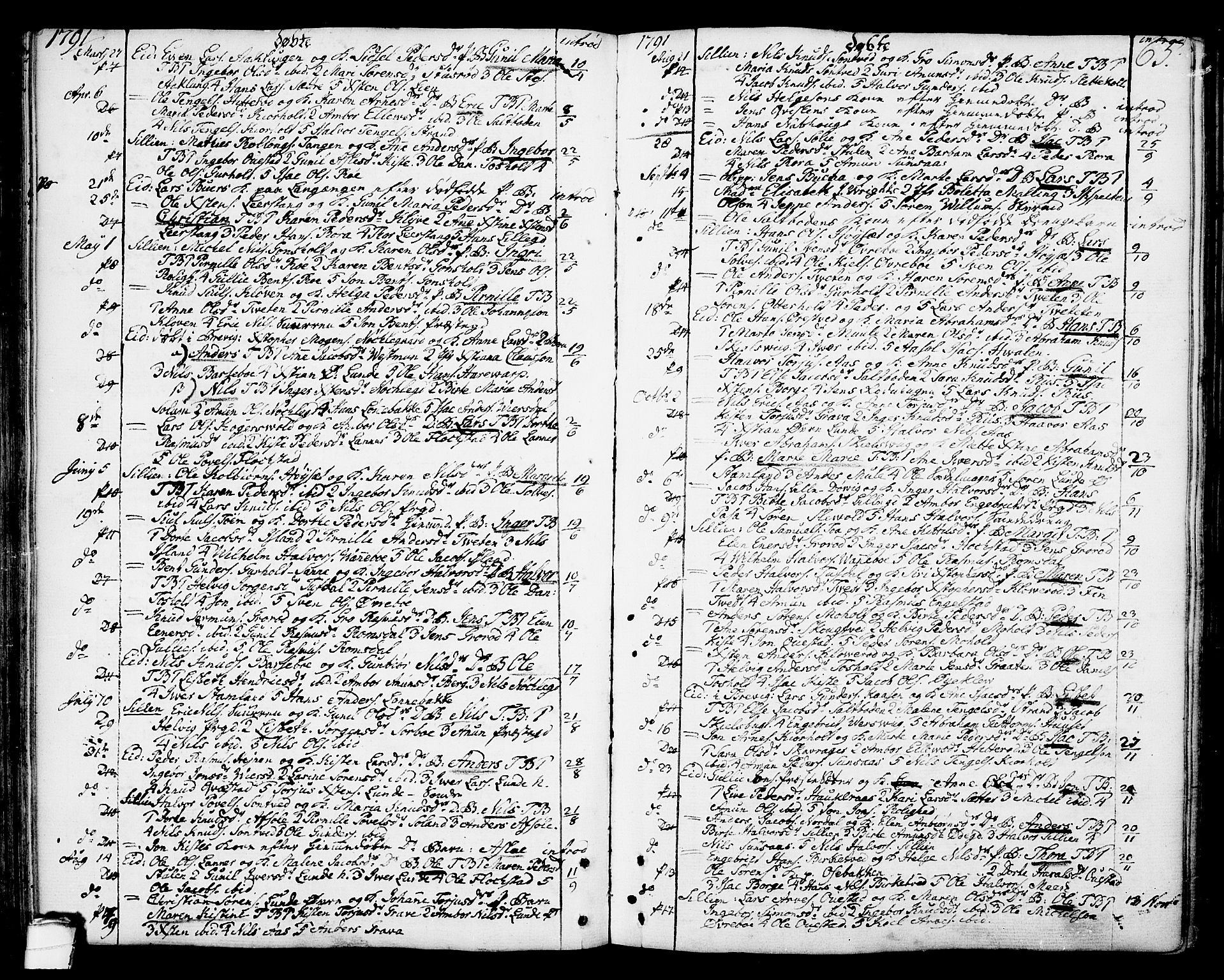 Eidanger kirkebøker, AV/SAKO-A-261/F/Fa/L0006: Parish register (official) no. 6, 1764-1814, p. 65