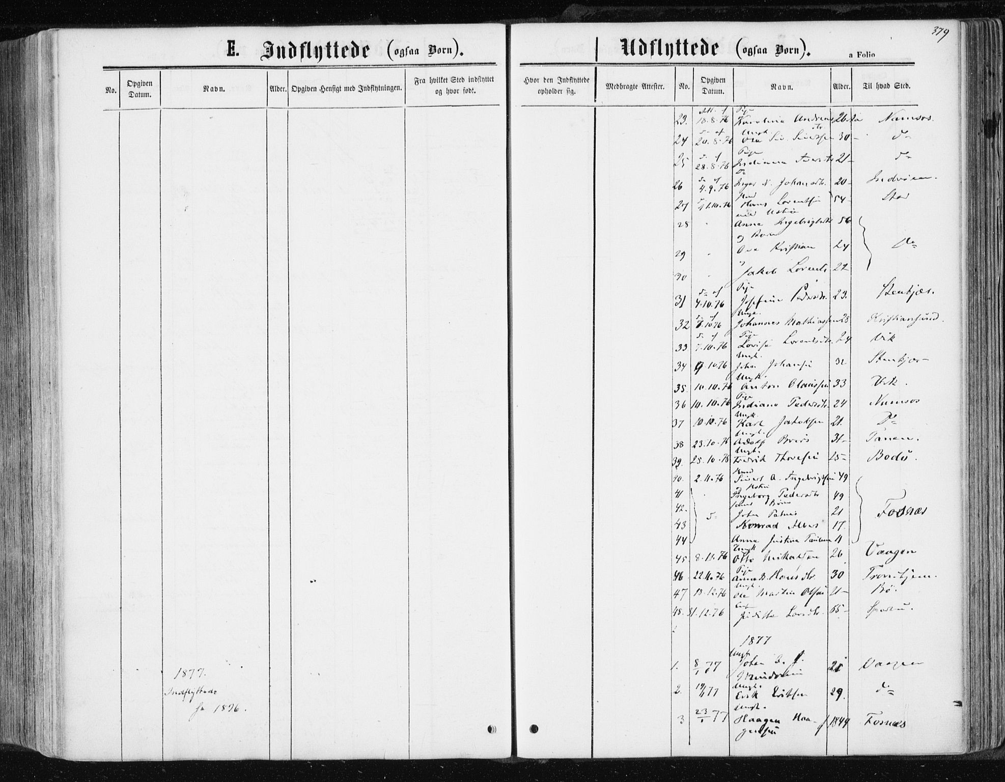 Ministerialprotokoller, klokkerbøker og fødselsregistre - Nord-Trøndelag, SAT/A-1458/741/L0394: Parish register (official) no. 741A08, 1864-1877, p. 379