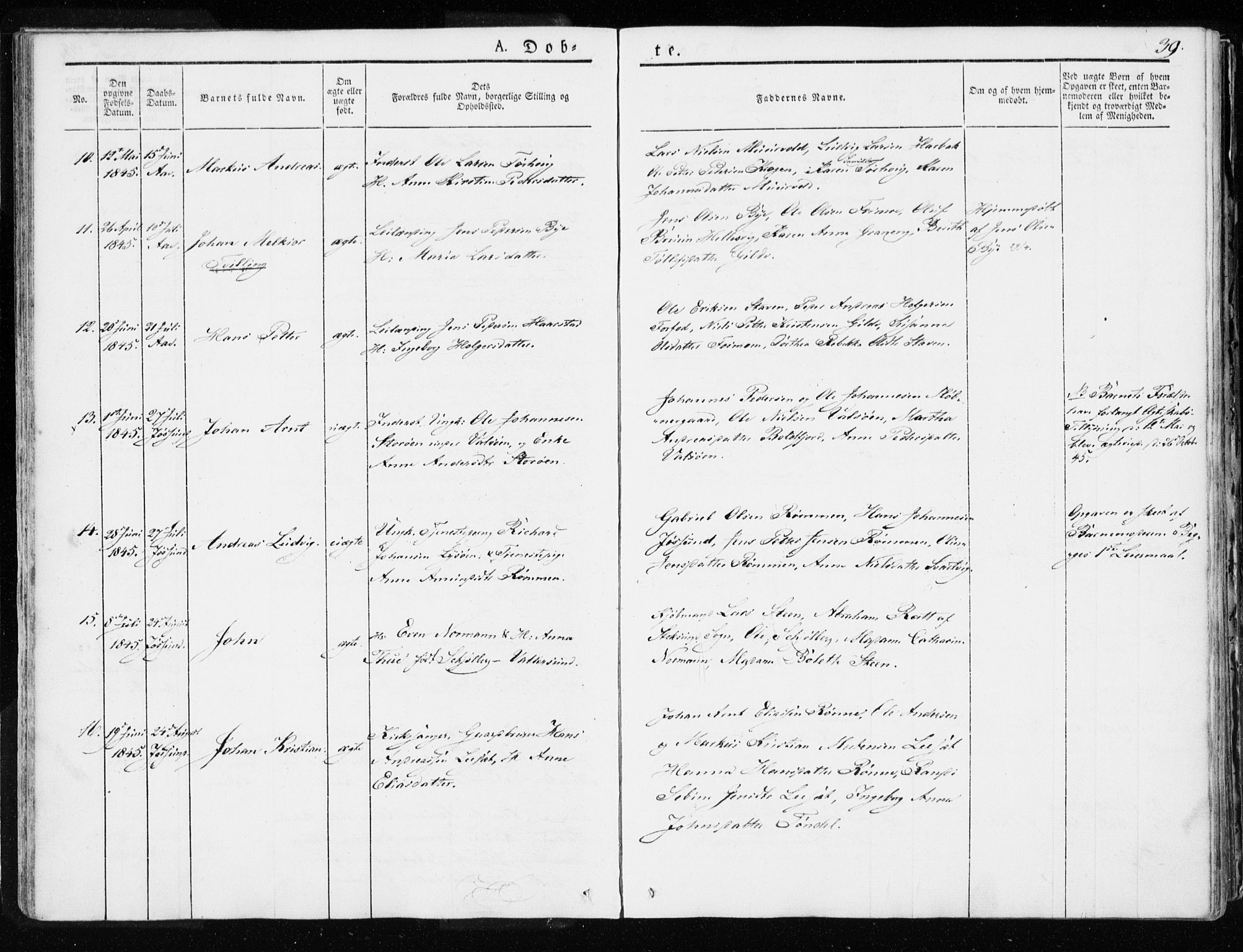 Ministerialprotokoller, klokkerbøker og fødselsregistre - Sør-Trøndelag, SAT/A-1456/655/L0676: Parish register (official) no. 655A05, 1830-1847, p. 39