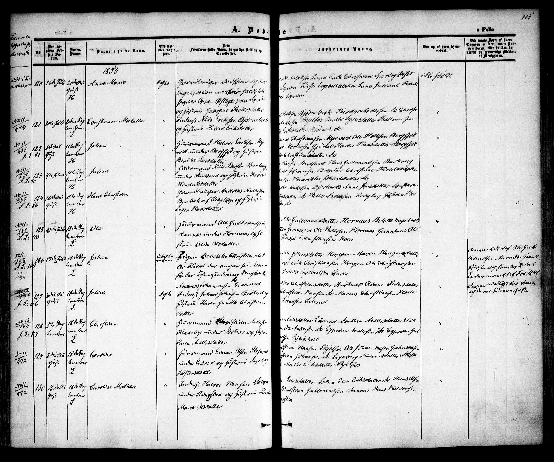 Høland prestekontor Kirkebøker, AV/SAO-A-10346a/F/Fa/L0009: Parish register (official) no. I 9, 1846-1853, p. 115