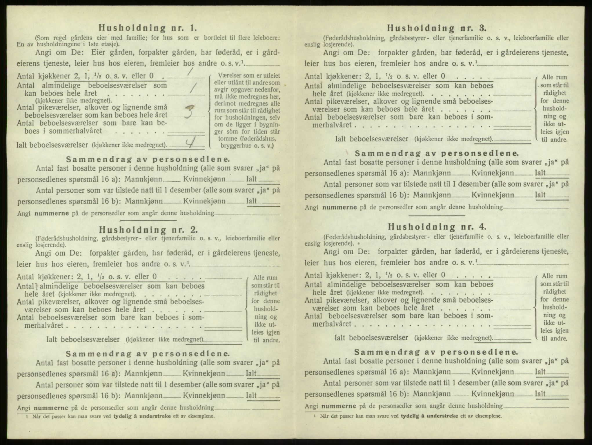 SAB, 1920 census for Ulvik, 1920, p. 66