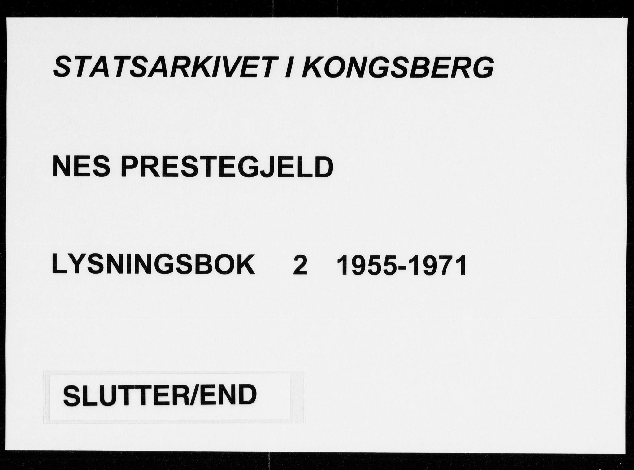 Nes kirkebøker, AV/SAKO-A-236/H/Ha/L0002: Banns register no. 2, 1955-1971