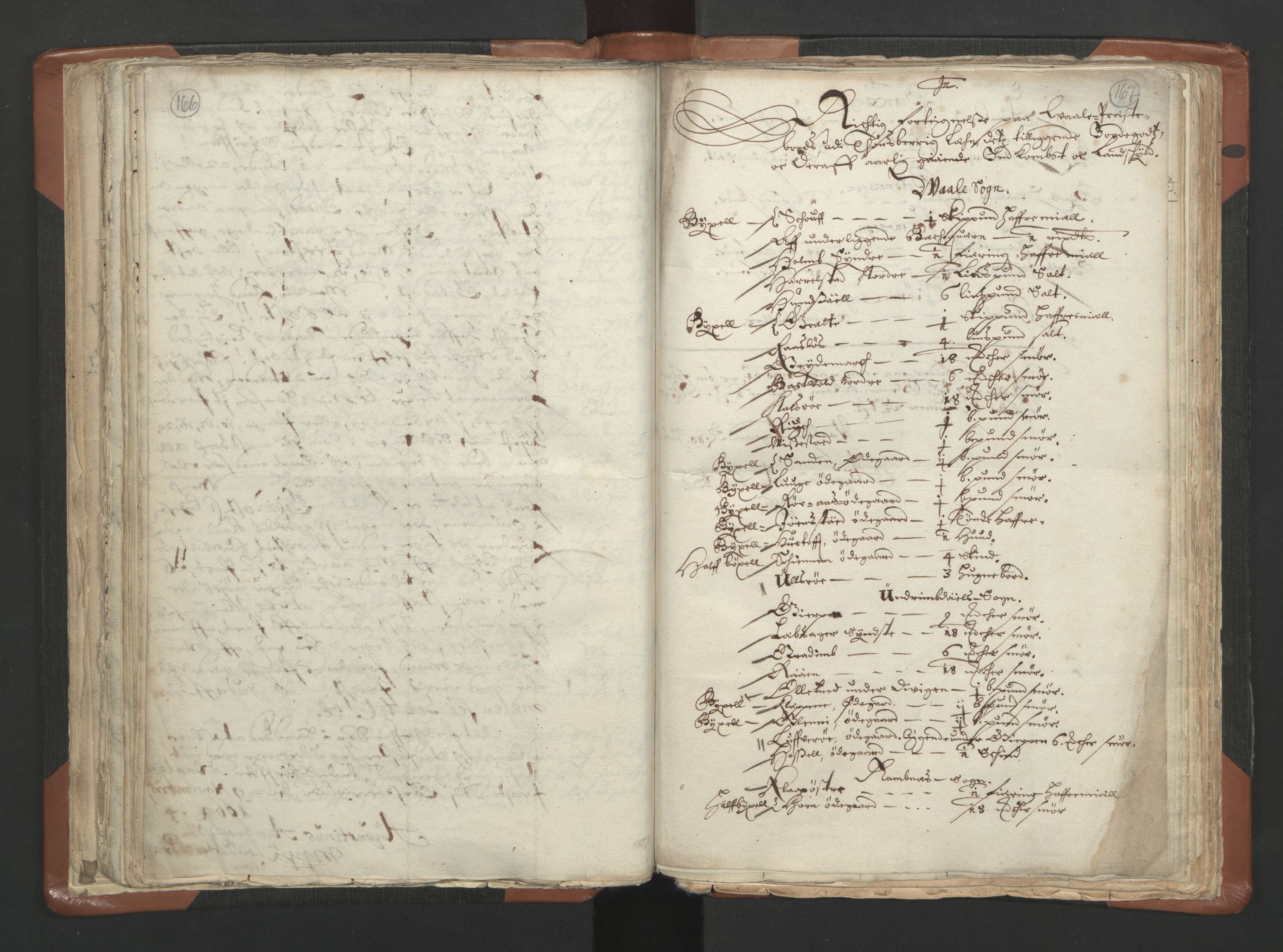 RA, Vicar's Census 1664-1666, no. 10: Tønsberg deanery, 1664-1666, p. 166-167