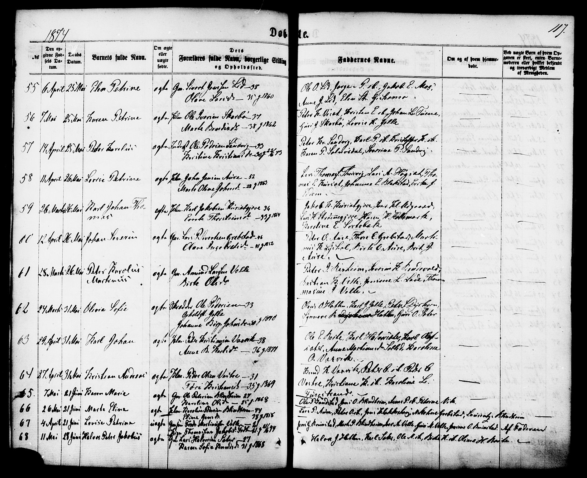 Ministerialprotokoller, klokkerbøker og fødselsregistre - Møre og Romsdal, AV/SAT-A-1454/522/L0314: Parish register (official) no. 522A09, 1863-1877, p. 117