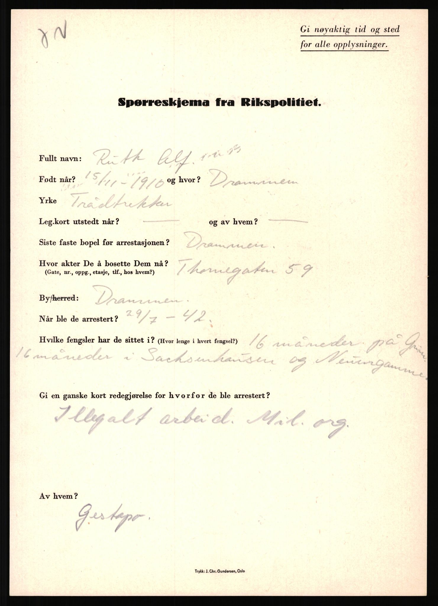 Rikspolitisjefen, AV/RA-S-1560/L/L0014: Pettersen, Aksel - Savosnick, Ernst, 1940-1945, p. 825