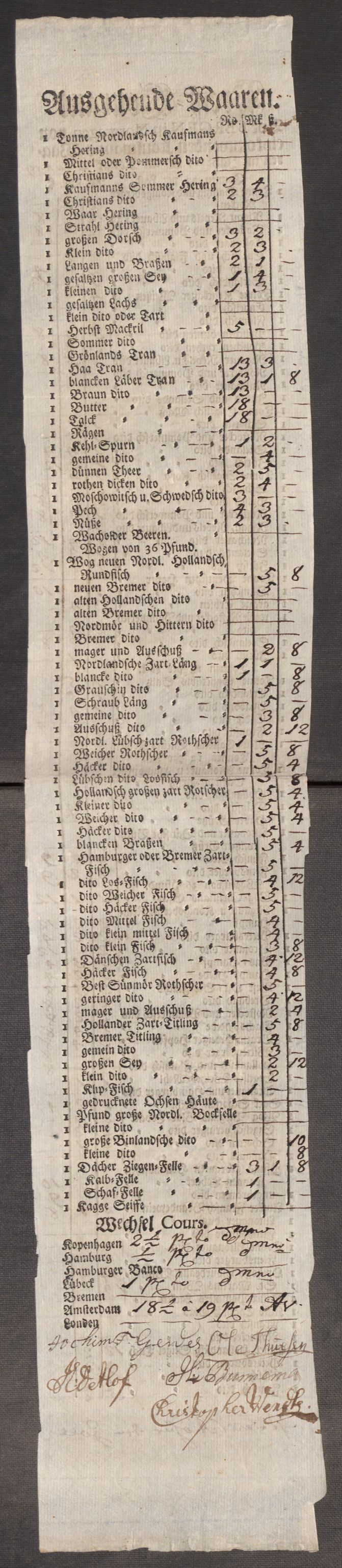 Rentekammeret inntil 1814, Realistisk ordnet avdeling, AV/RA-EA-4070/Oe/L0009: [Ø1]: Nordafjelske priskuranter, 1759-1768, p. 145