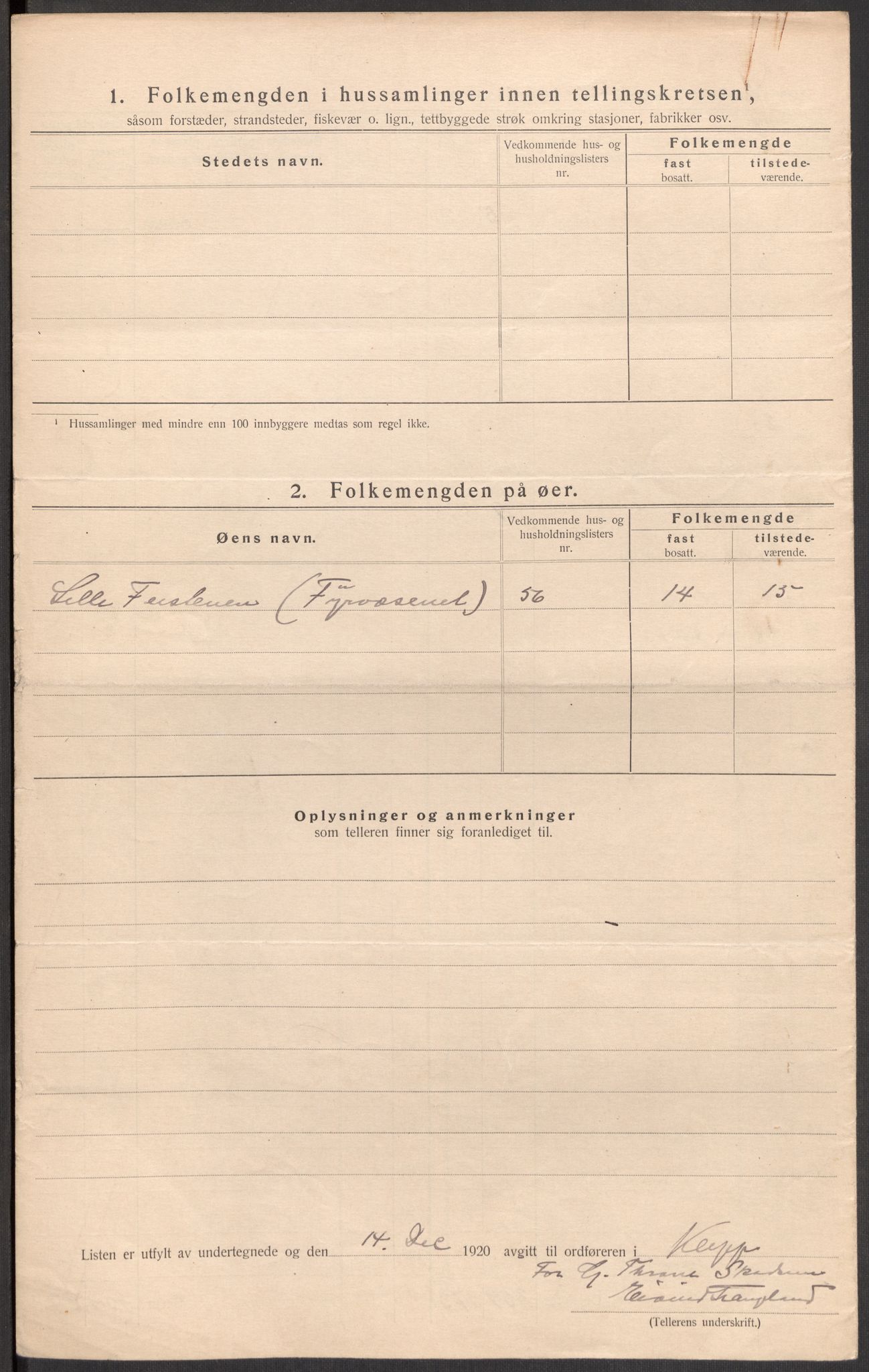 SAST, 1920 census for Klepp, 1920, p. 33
