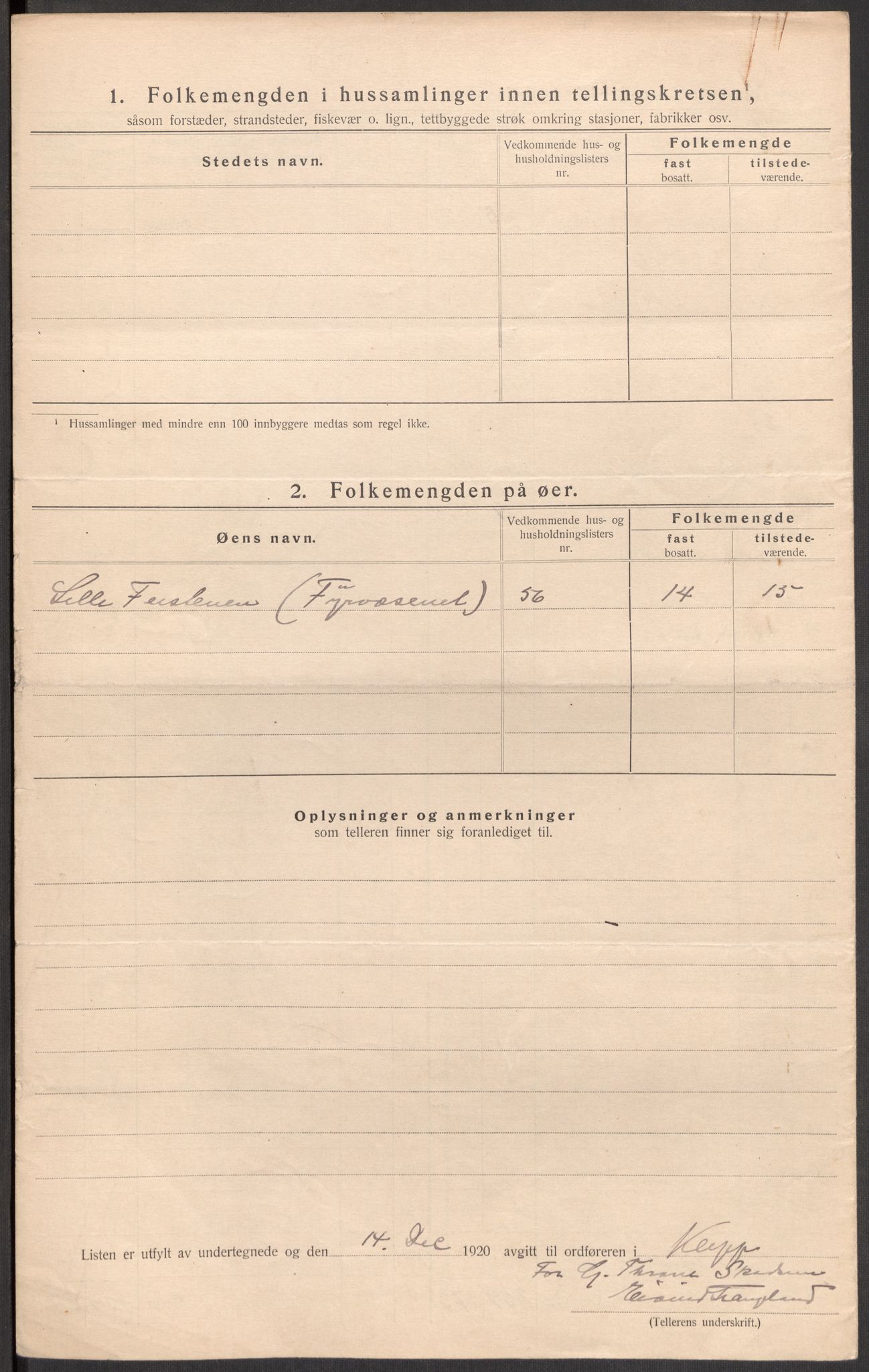 SAST, 1920 census for Klepp, 1920, p. 33