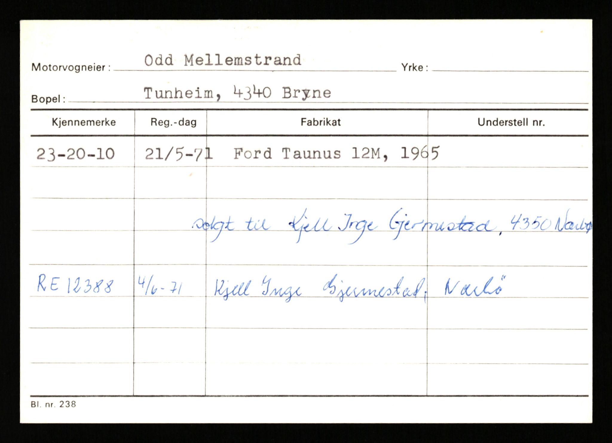 Stavanger trafikkstasjon, AV/SAST-A-101942/0/G/L0010: Registreringsnummer: 130000 - 239953, 1930-1971, p. 2895