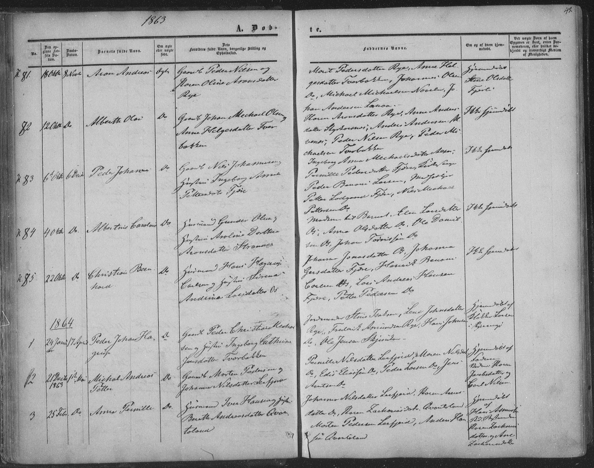 Ministerialprotokoller, klokkerbøker og fødselsregistre - Nordland, AV/SAT-A-1459/853/L0770: Parish register (official) no. 853A09, 1857-1870, p. 42