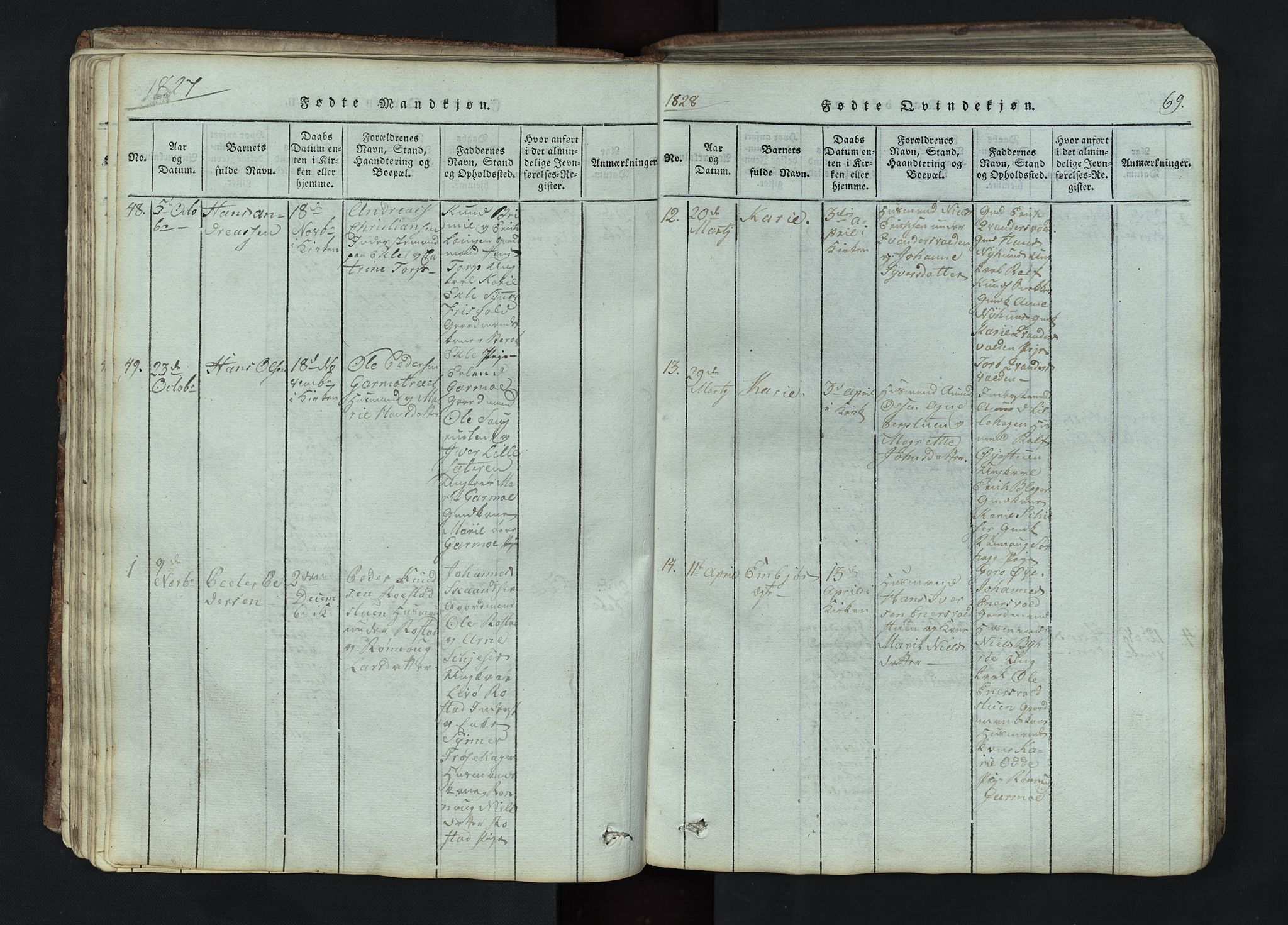 Lom prestekontor, AV/SAH-PREST-070/L/L0002: Parish register (copy) no. 2, 1815-1844, p. 69