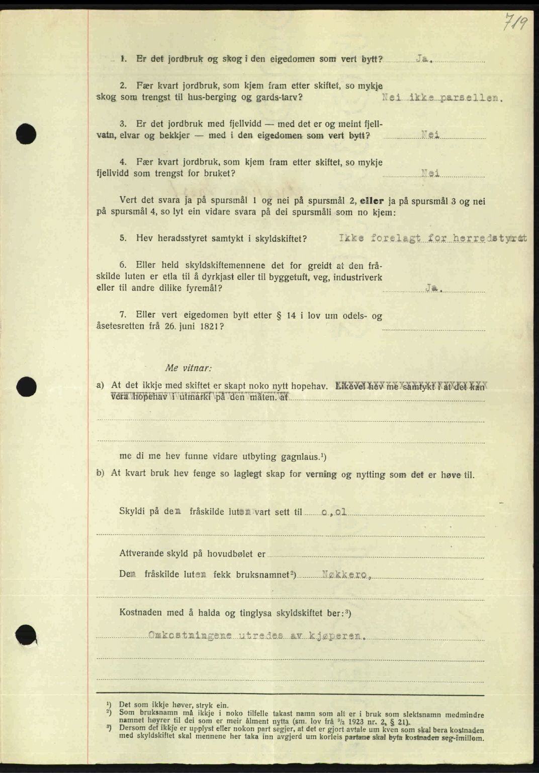 Nordmøre sorenskriveri, AV/SAT-A-4132/1/2/2Ca: Mortgage book no. A102, 1946-1946, Diary no: : 1904/1946