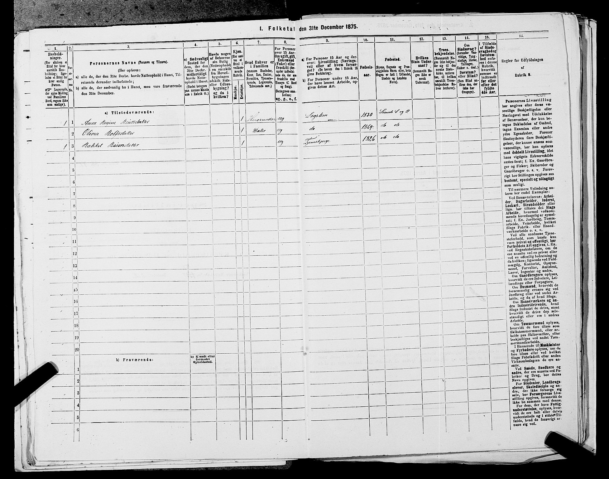 SAST, 1875 census for 1112P Lund, 1875, p. 427