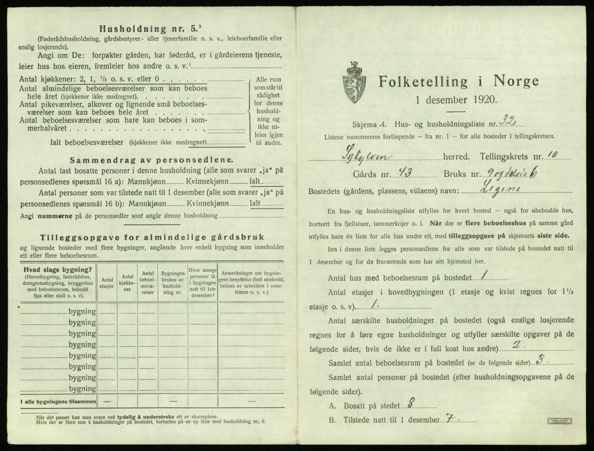 SAT, 1920 census for Sykkylven, 1920, p. 779