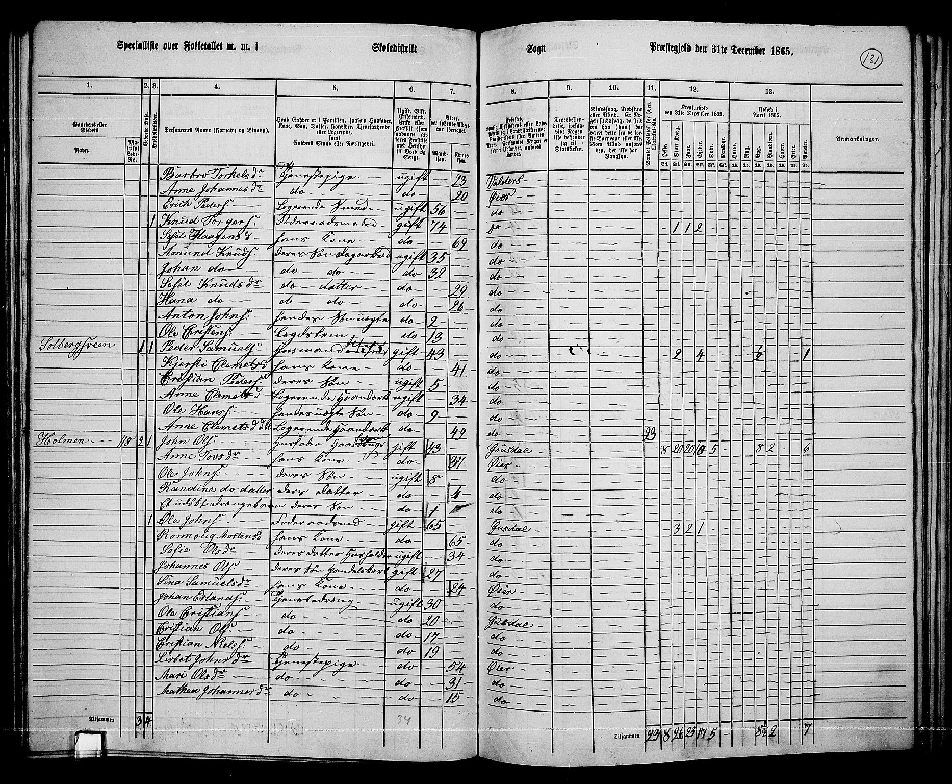 RA, 1865 census for Øyer, 1865, p. 117