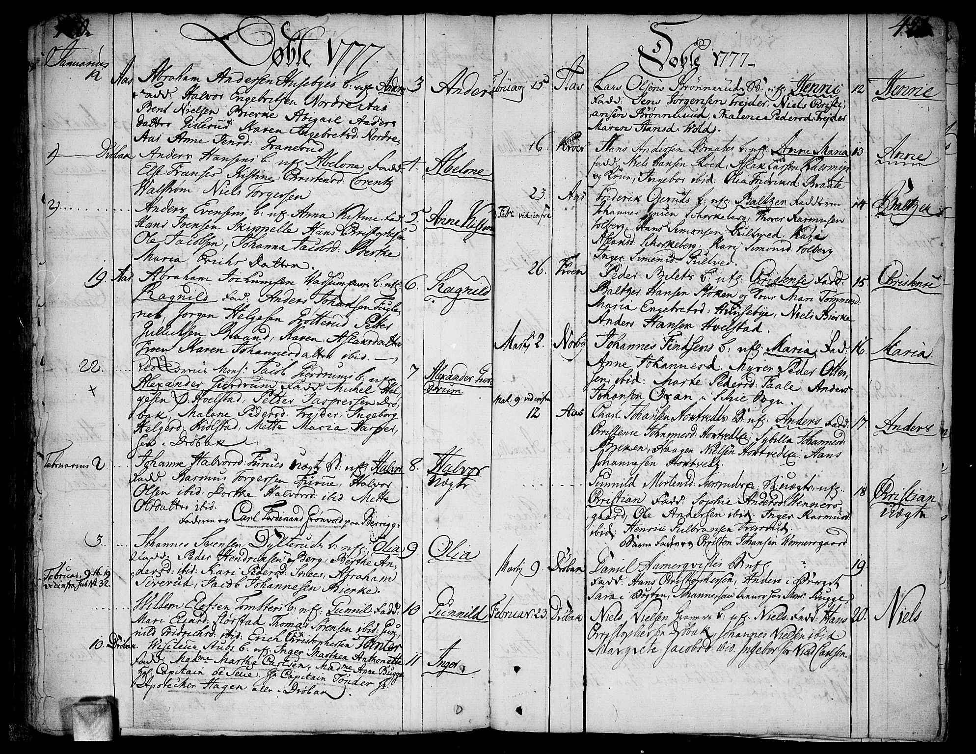 Ås prestekontor Kirkebøker, SAO/A-10894/F/Fa/L0001: Parish register (official) no. I 1, 1742-1778, p. 420-421