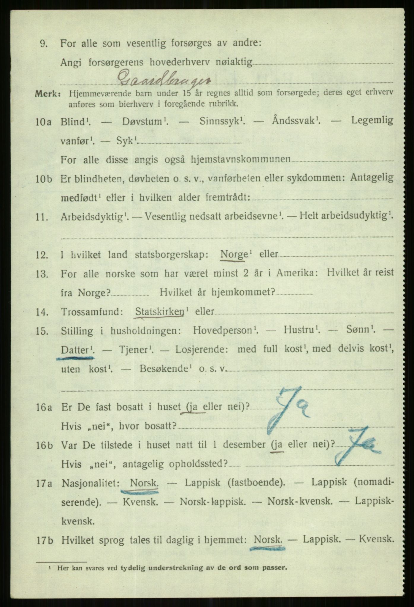 SATØ, 1920 census for Karlsøy, 1920, p. 2883