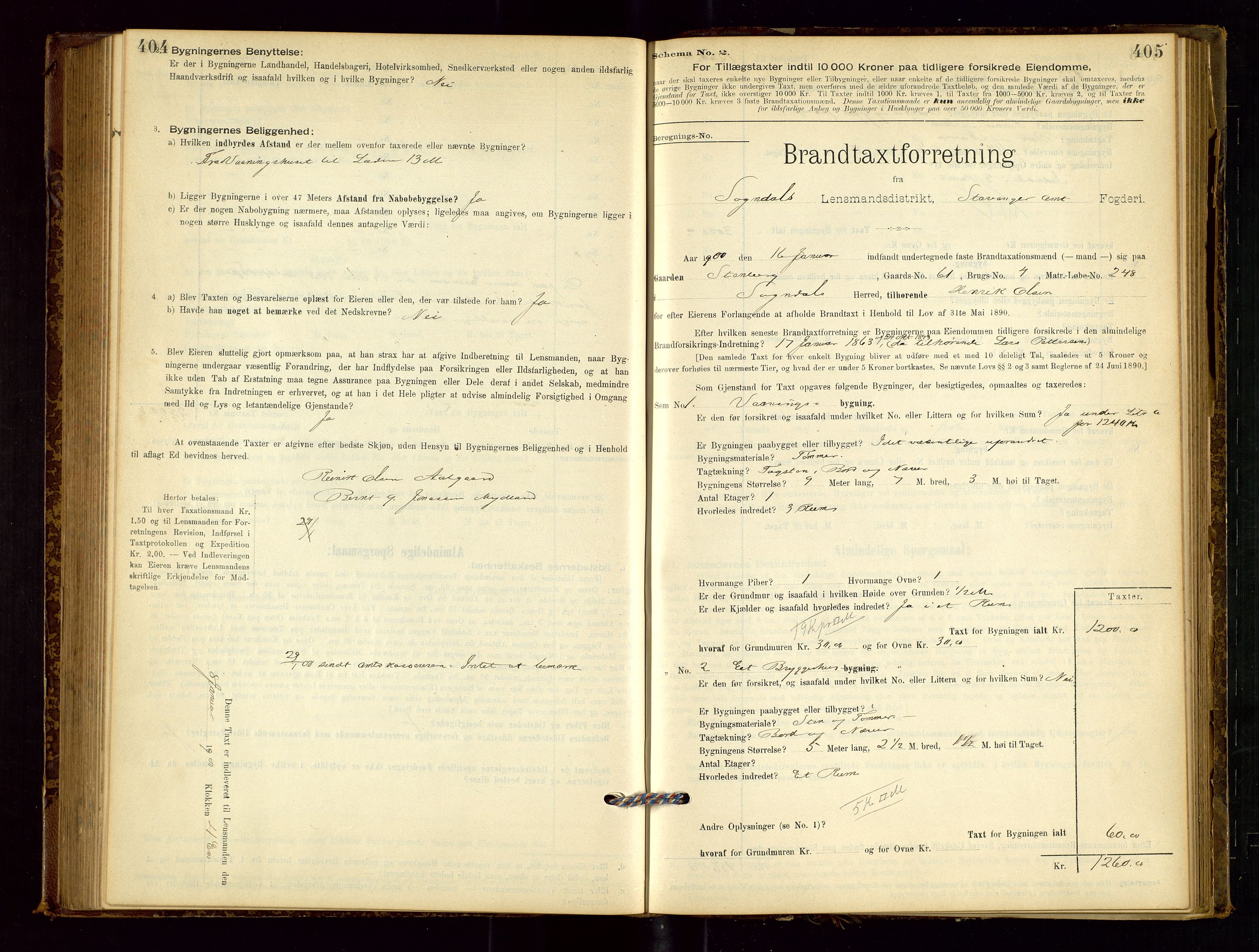 Sokndal lensmannskontor, SAST/A-100417/Gob/L0001: "Brandtaxt-Protokol", 1895-1902, p. 404-405