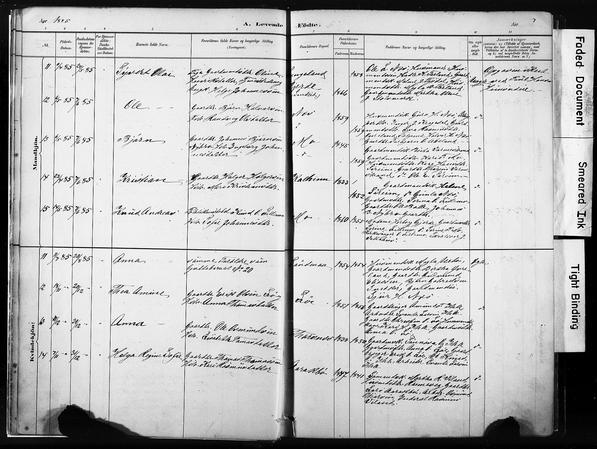 Vikedal sokneprestkontor, AV/SAST-A-101840/01/IV: Parish register (official) no. A 10, 1884-1907, p. 7