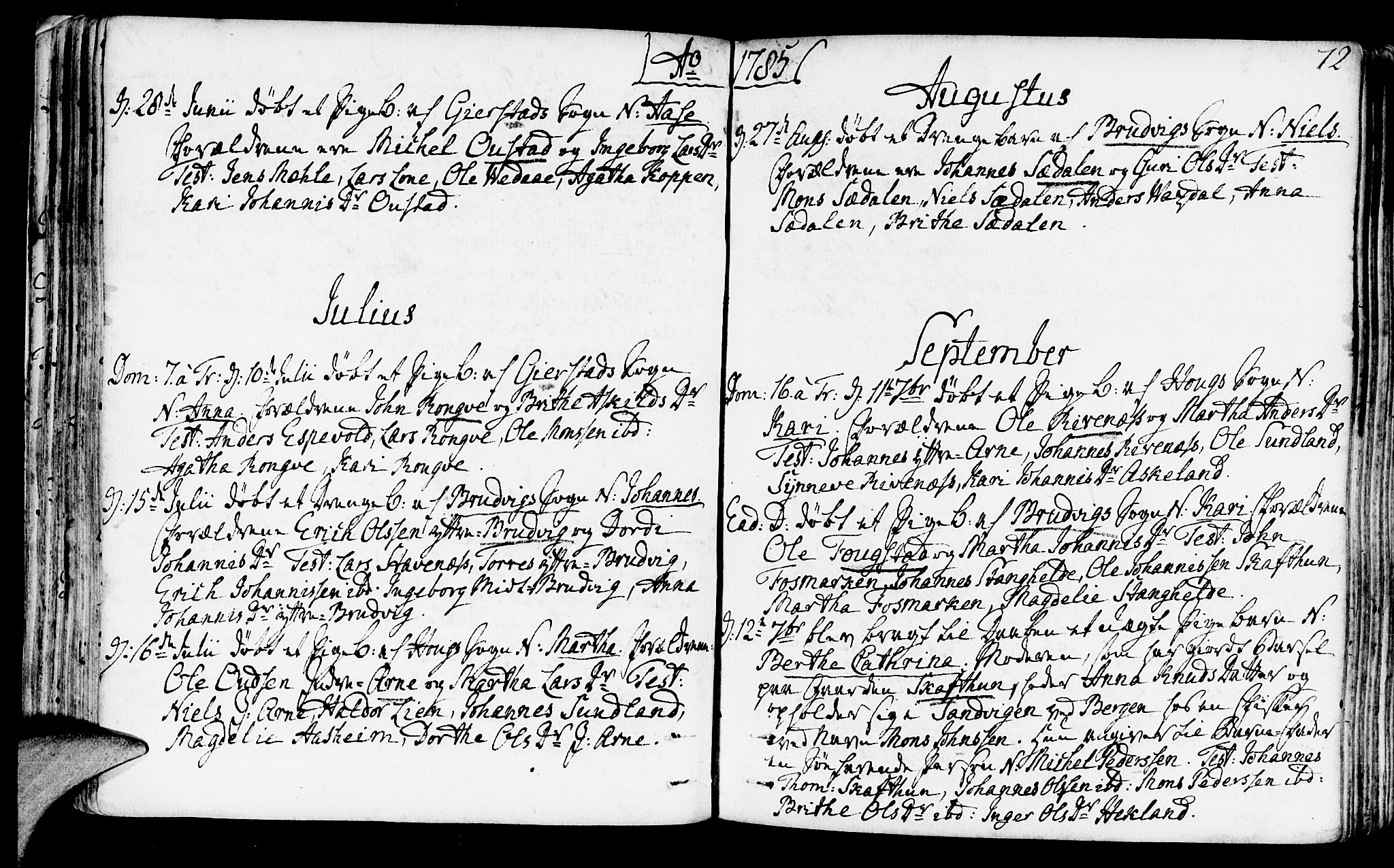 Haus sokneprestembete, AV/SAB-A-75601/H/Haa: Parish register (official) no. A 10, 1782-1796, p. 72