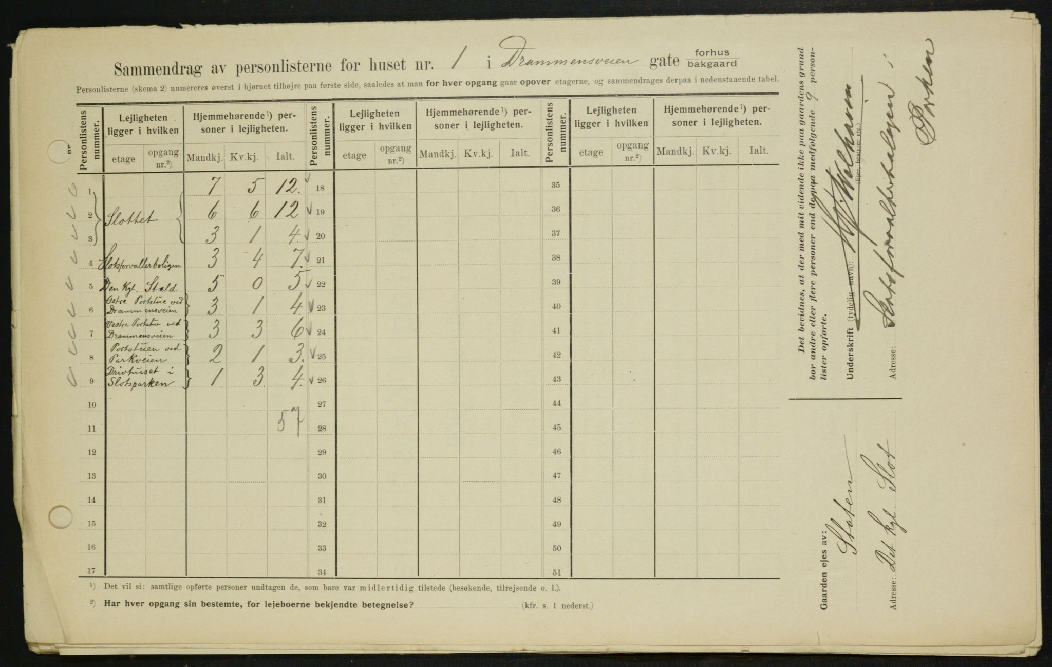 OBA, Municipal Census 1909 for Kristiania, 1909, p. 14798