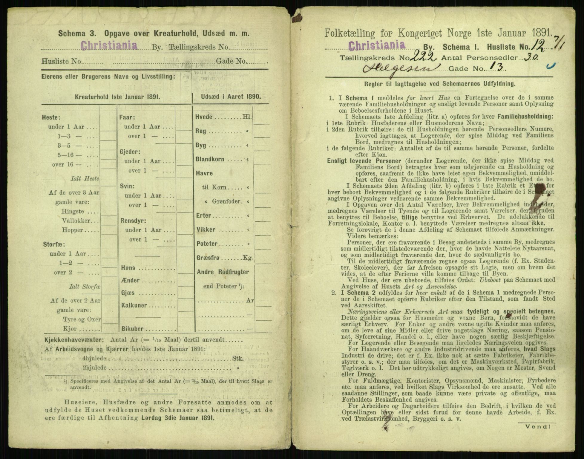 RA, 1891 census for 0301 Kristiania, 1891, p. 133045