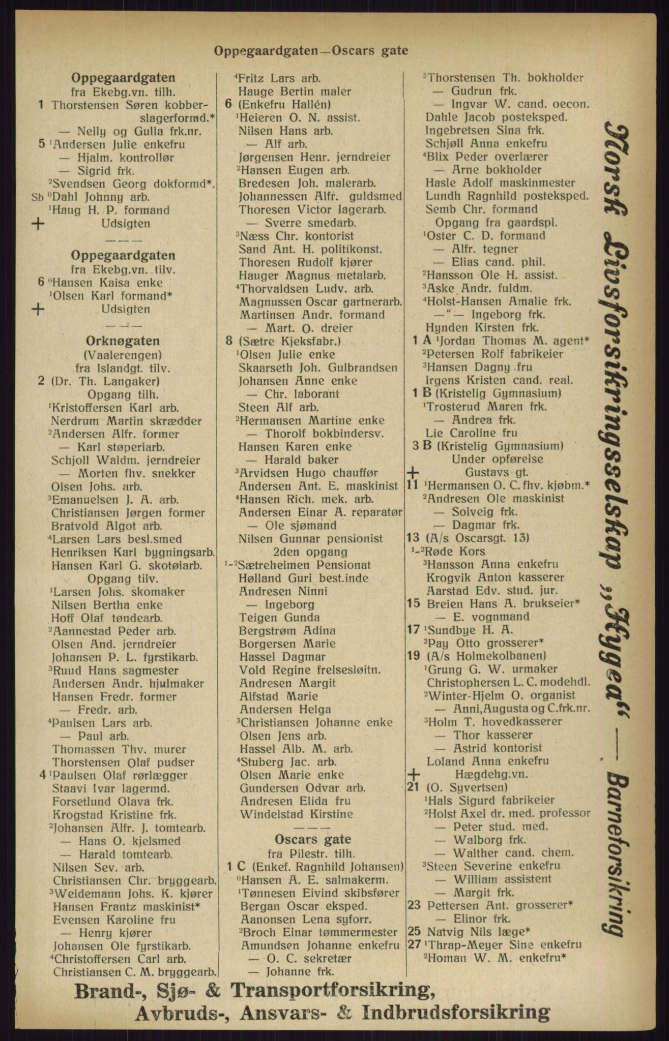 Kristiania/Oslo adressebok, PUBL/-, 1916, p. 1567