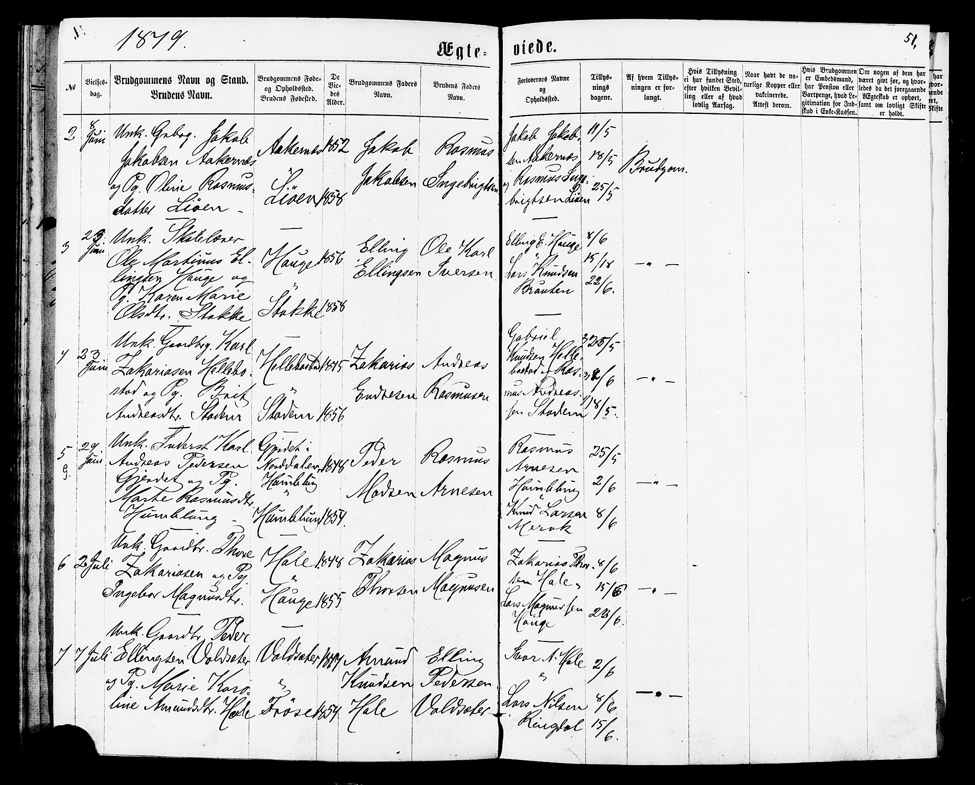 Ministerialprotokoller, klokkerbøker og fødselsregistre - Møre og Romsdal, SAT/A-1454/517/L0224: Parish register (official) no. 517A04, 1853-1880, p. 51