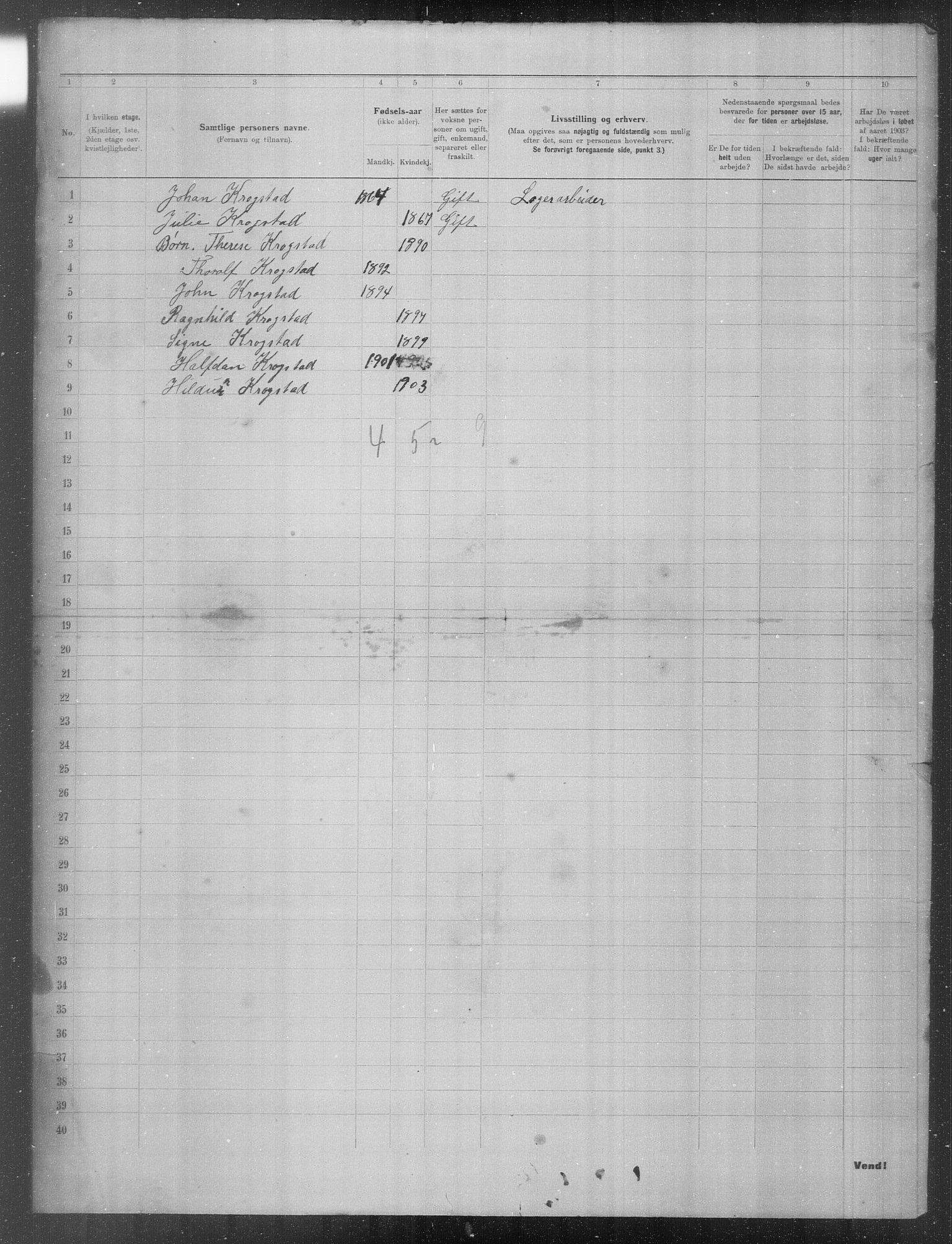 OBA, Municipal Census 1903 for Kristiania, 1903, p. 24615