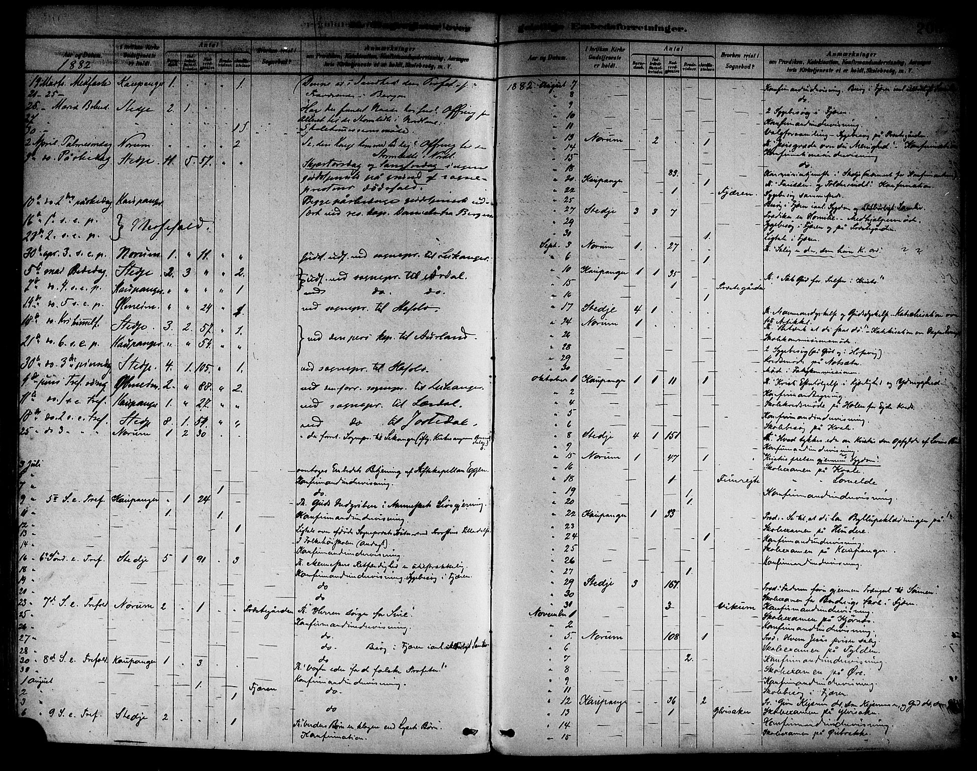 Sogndal sokneprestembete, AV/SAB-A-81301/H/Haa/Haab/L0001: Parish register (official) no. B 1, 1878-1899, p. 206