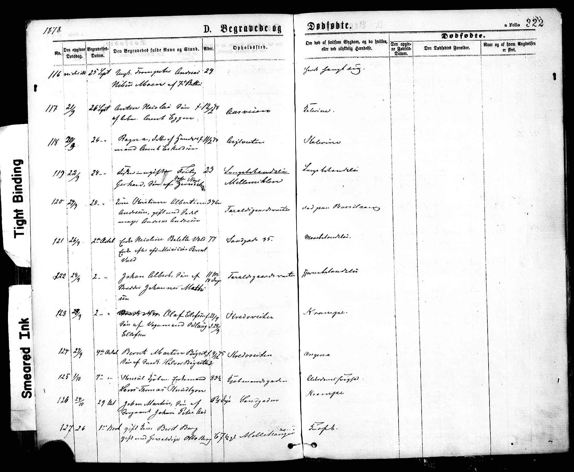 Ministerialprotokoller, klokkerbøker og fødselsregistre - Sør-Trøndelag, AV/SAT-A-1456/602/L0118: Parish register (official) no. 602A16, 1873-1879, p. 322