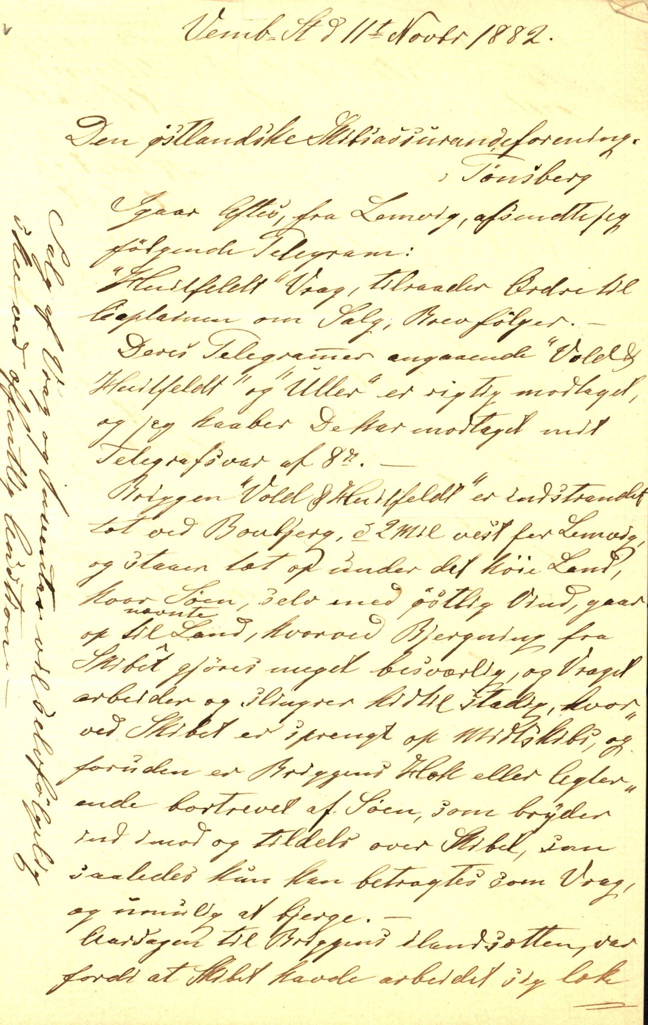 Pa 63 - Østlandske skibsassuranceforening, VEMU/A-1079/G/Ga/L0014/0007: Havaridokumenter / Sjødronningen, R. Wold & Huitfeldt, Activ, 1882, p. 22