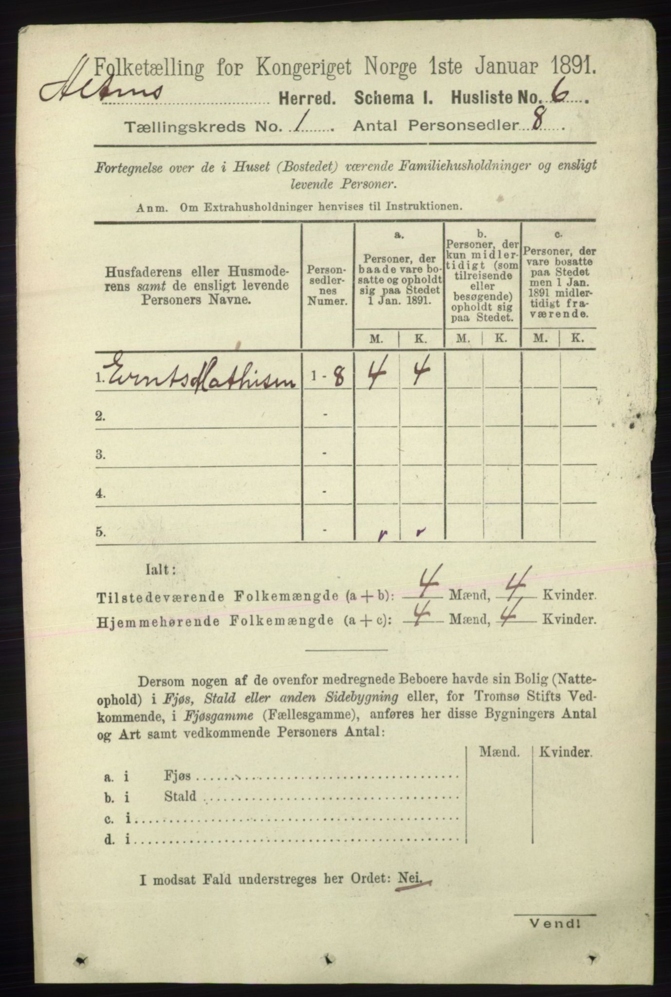 RA, 1891 census for 2012 Alta, 1891, p. 25