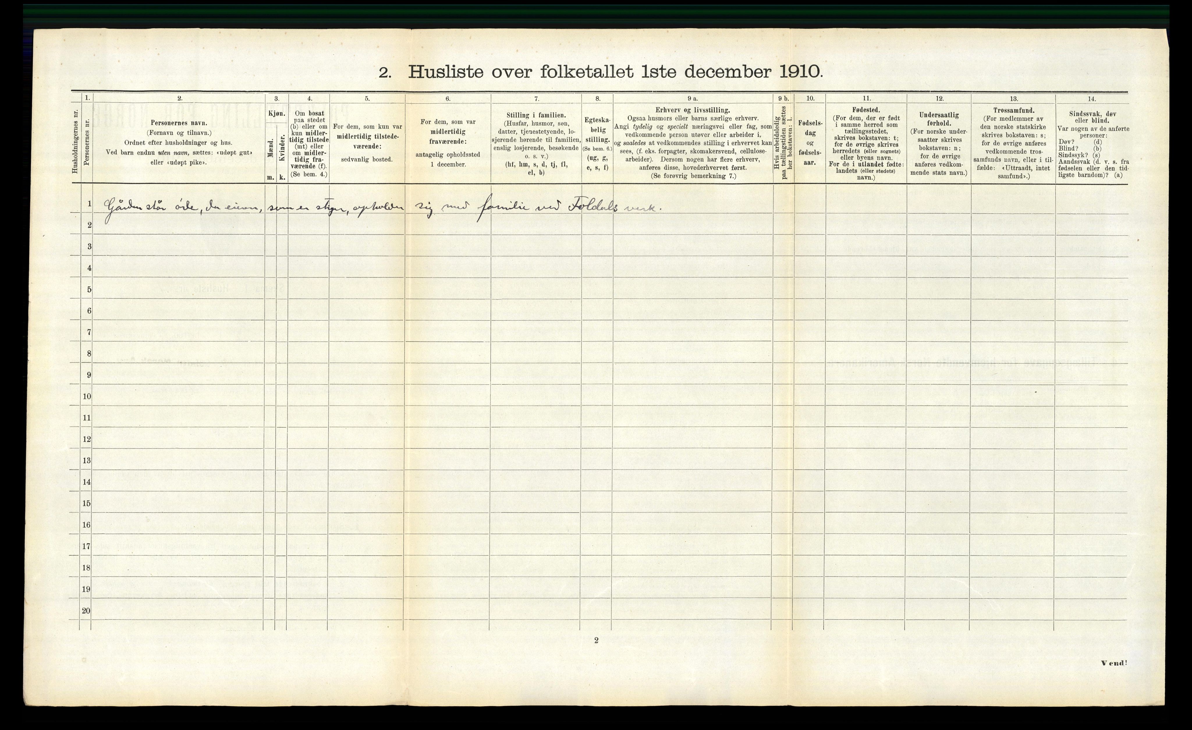 RA, 1910 census for Ålen, 1910, p. 314