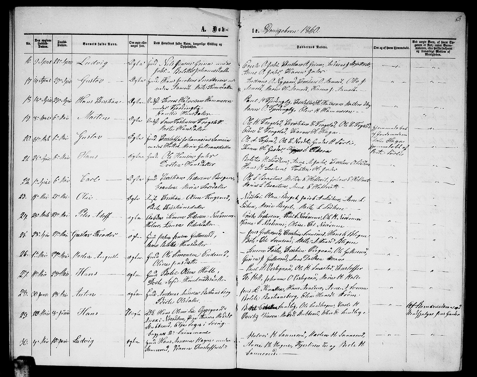 Fet prestekontor Kirkebøker, AV/SAO-A-10370a/G/Ga/L0003: Parish register (copy) no. I 3, 1860-1867, p. 3