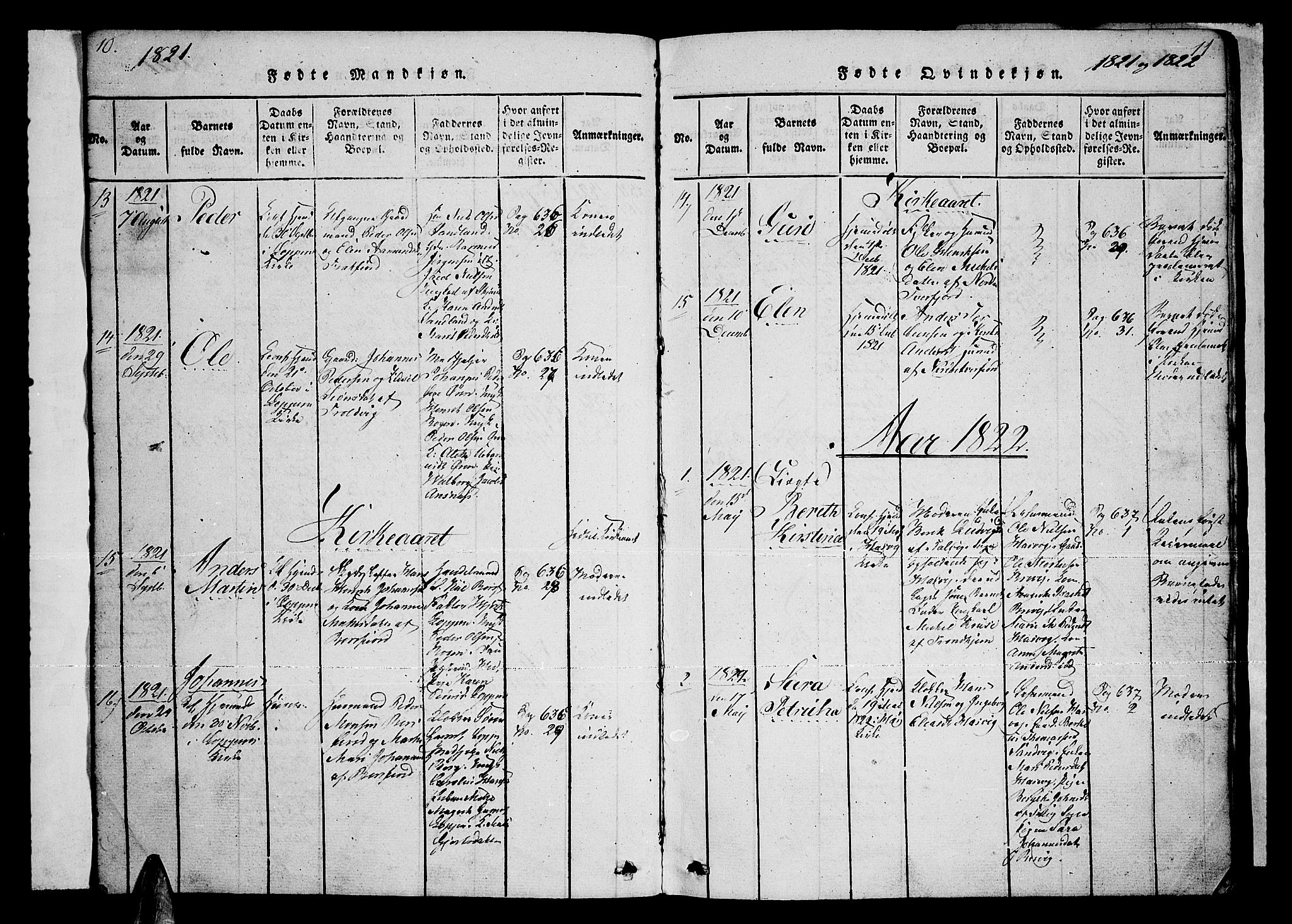 Loppa sokneprestkontor, SATØ/S-1339/H/Ha/L0003kirke: Parish register (official) no. 3, 1820-1848, p. 10-11
