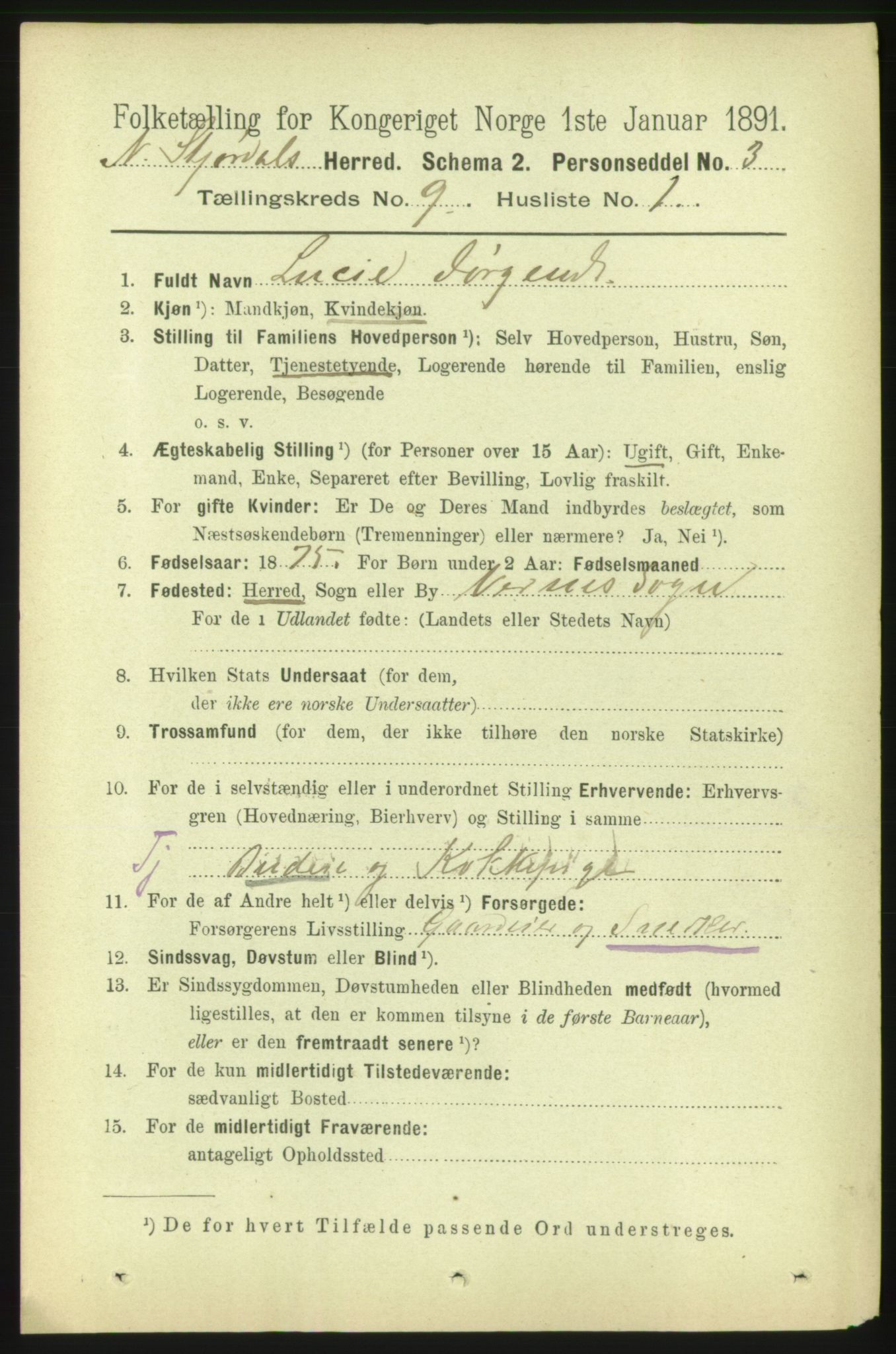 RA, 1891 census for 1714 Nedre Stjørdal, 1891, p. 4848