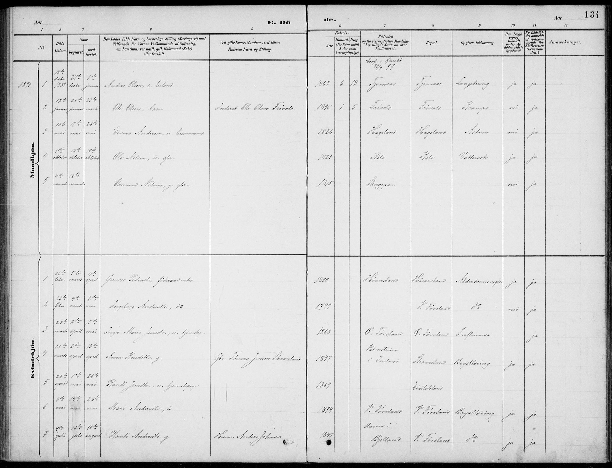 Vennesla sokneprestkontor, AV/SAK-1111-0045/Fb/Fba/L0003: Parish register (copy) no. B 3, 1890-1919