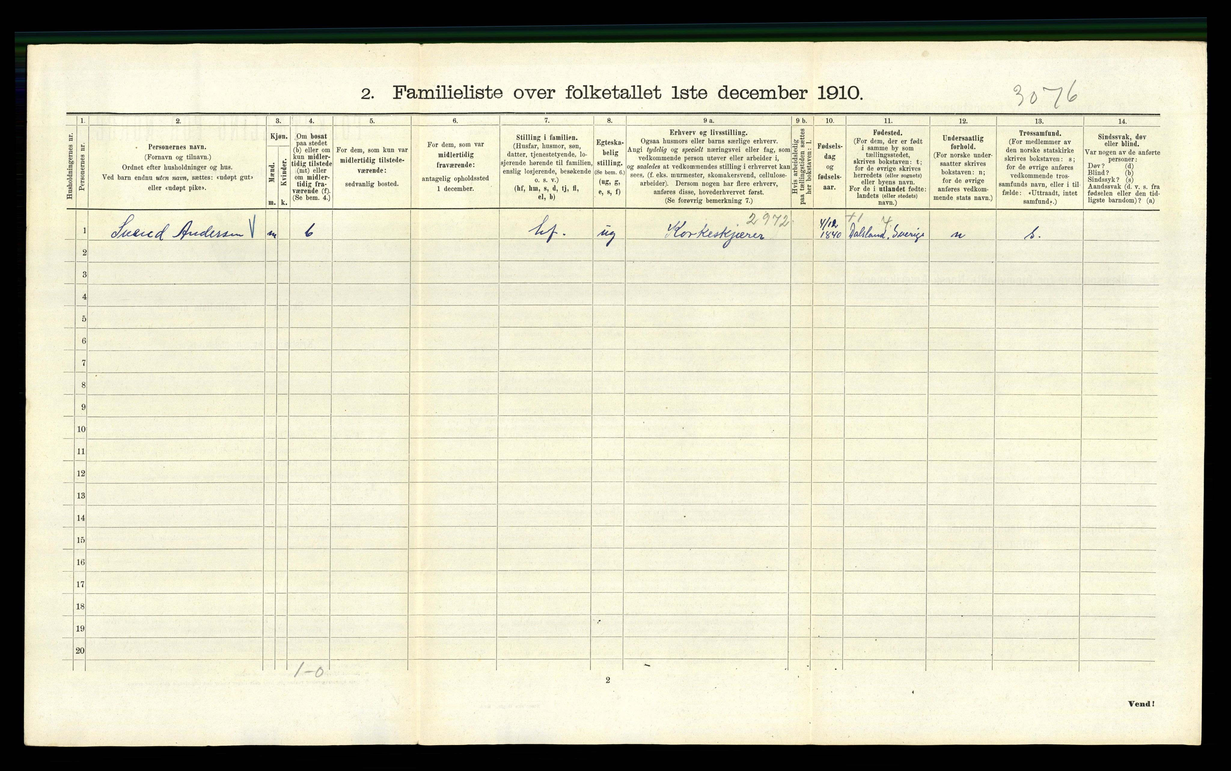 RA, 1910 census for Kristiania, 1910, p. 1808