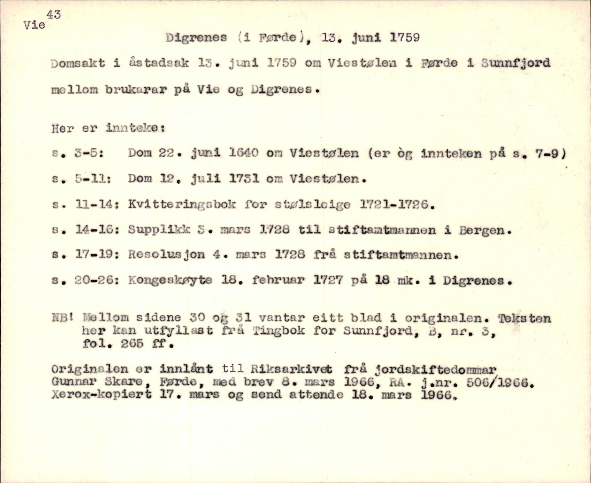 Riksarkivets diplomsamling, AV/RA-EA-5965/F35/F35m/L0004: Localia: Hordaland, Sogn og Fjordane, Møre og Romsdal, Trøndelag og Nord-Norge, p. 123