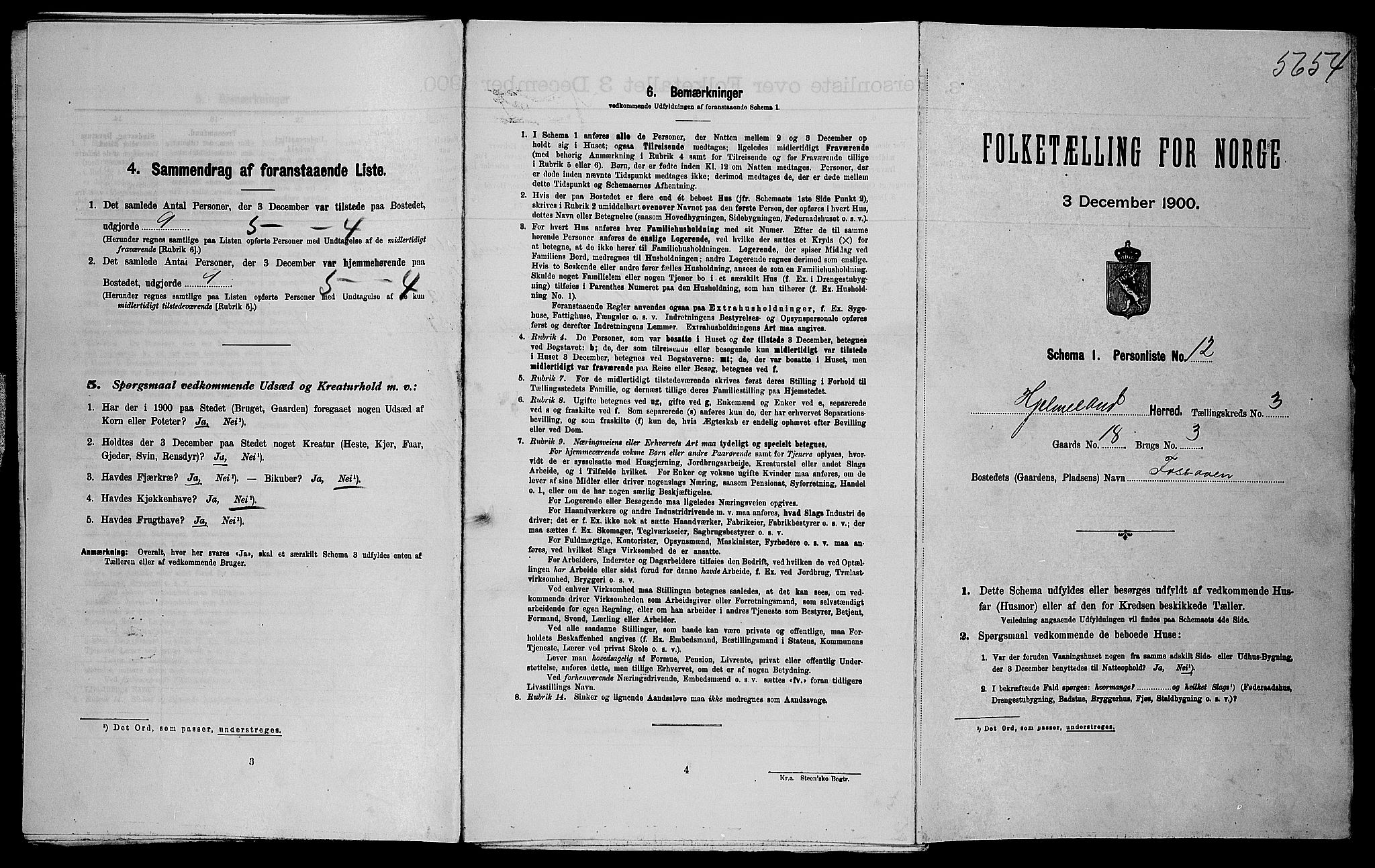 SAST, 1900 census for Hjelmeland, 1900, p. 222