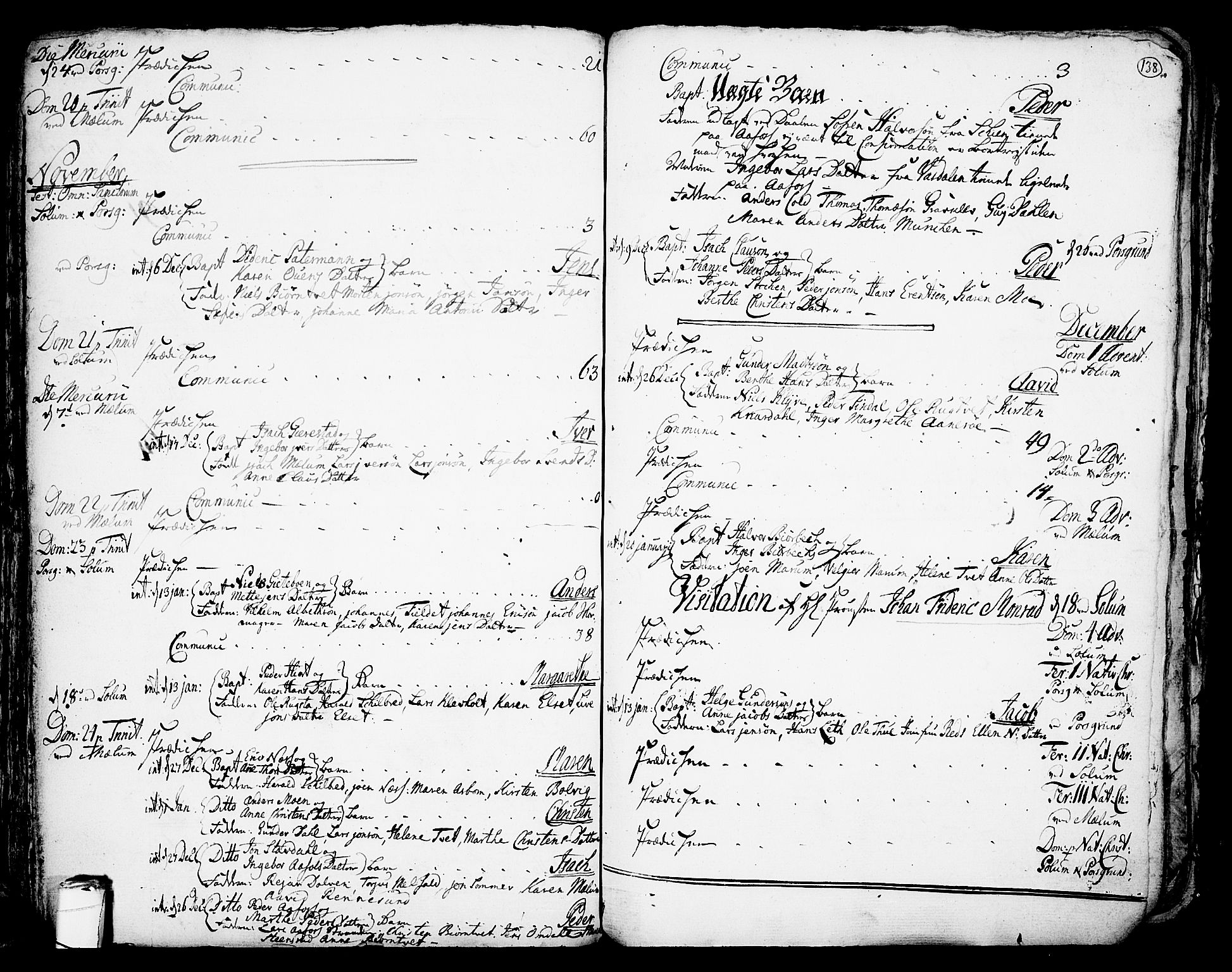 Solum kirkebøker, SAKO/A-306/F/Fa/L0002: Parish register (official) no. I 2, 1713-1761, p. 138