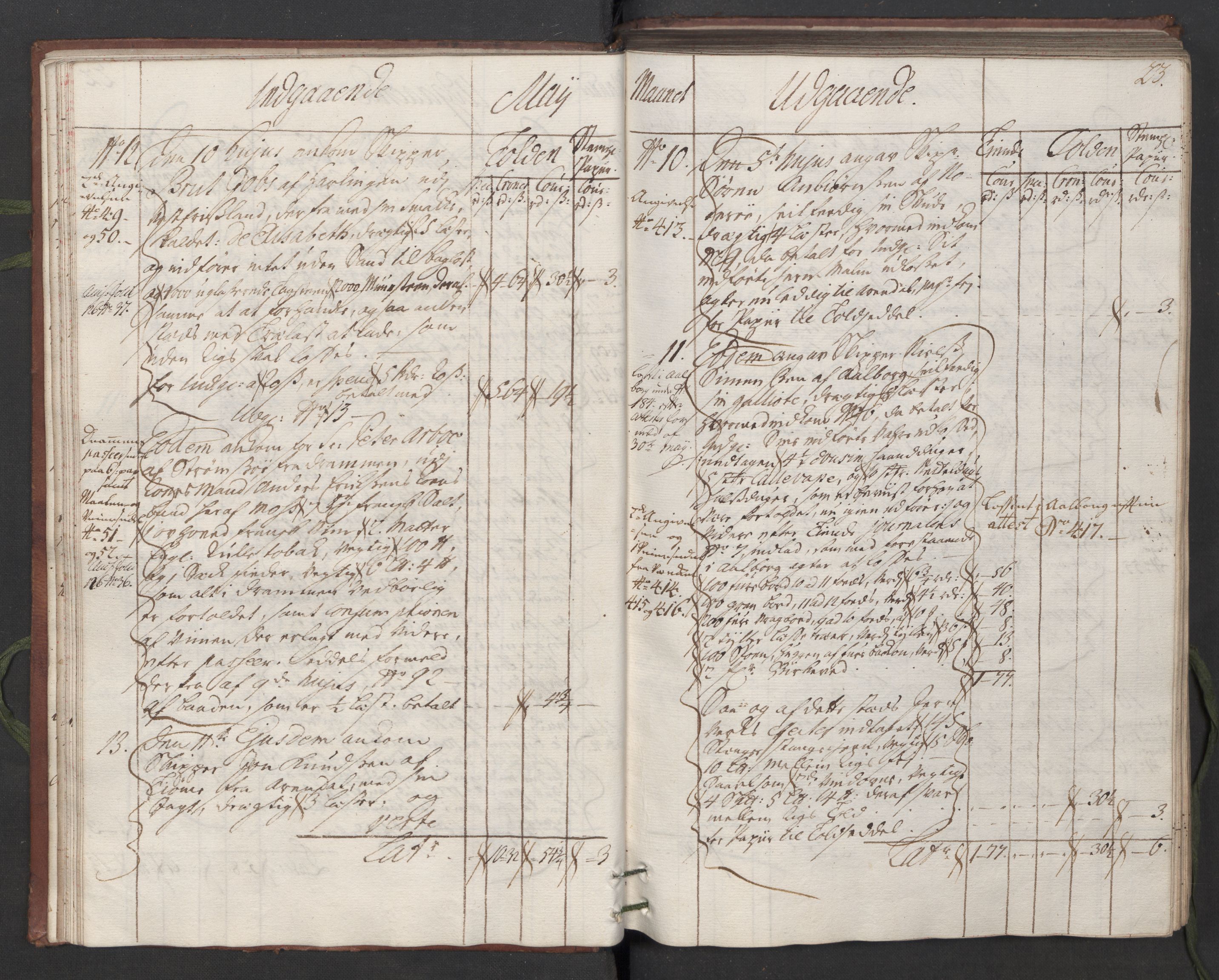 Generaltollkammeret, tollregnskaper, AV/RA-EA-5490/R05/L0014/0001: Tollregnskaper Moss, Son, Krokstad / Hovedtollbok, 1733, p. 22b-23a