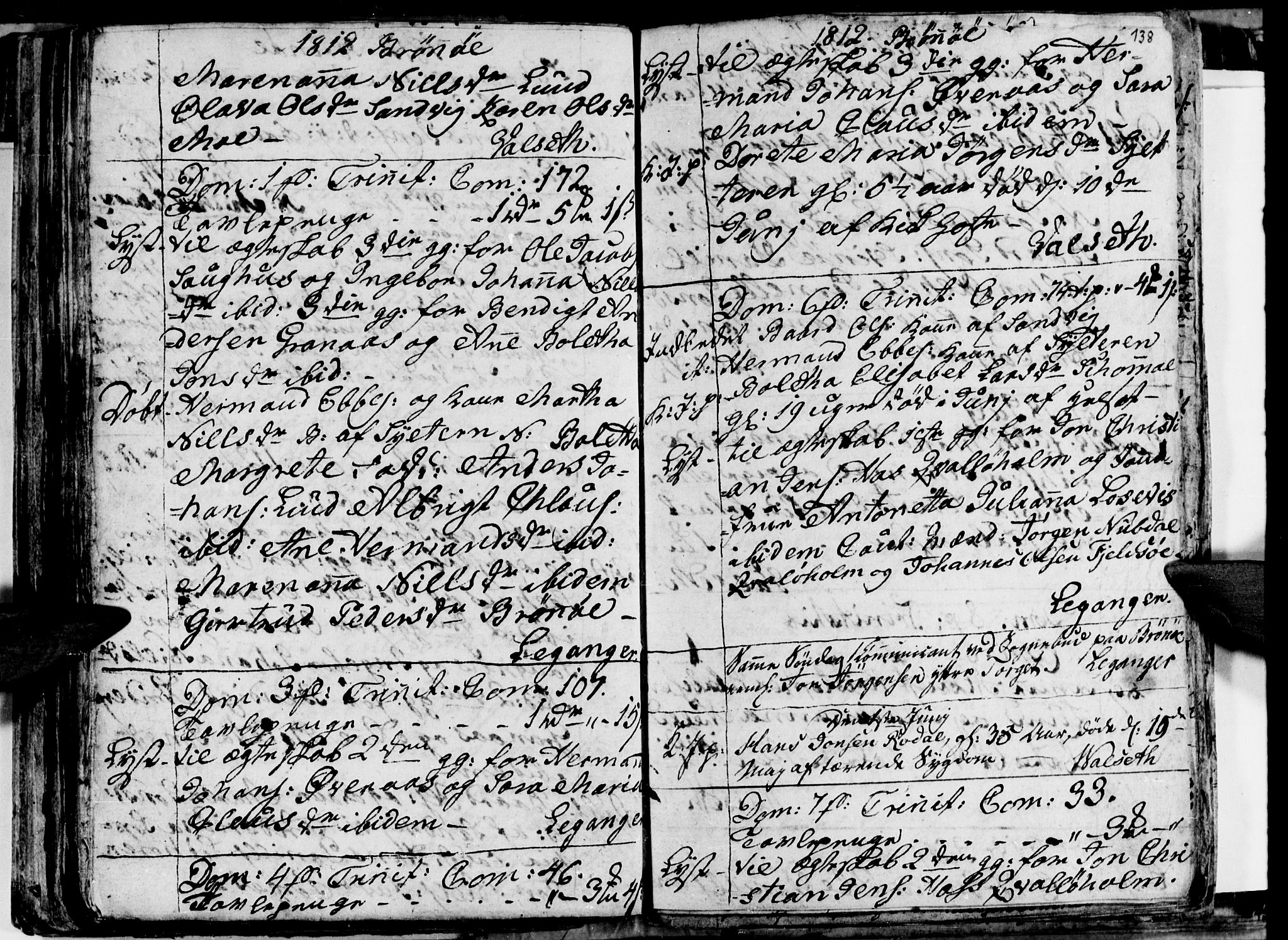 Ministerialprotokoller, klokkerbøker og fødselsregistre - Nordland, AV/SAT-A-1459/813/L0209: Parish register (copy) no. 813C01, 1803-1821, p. 138