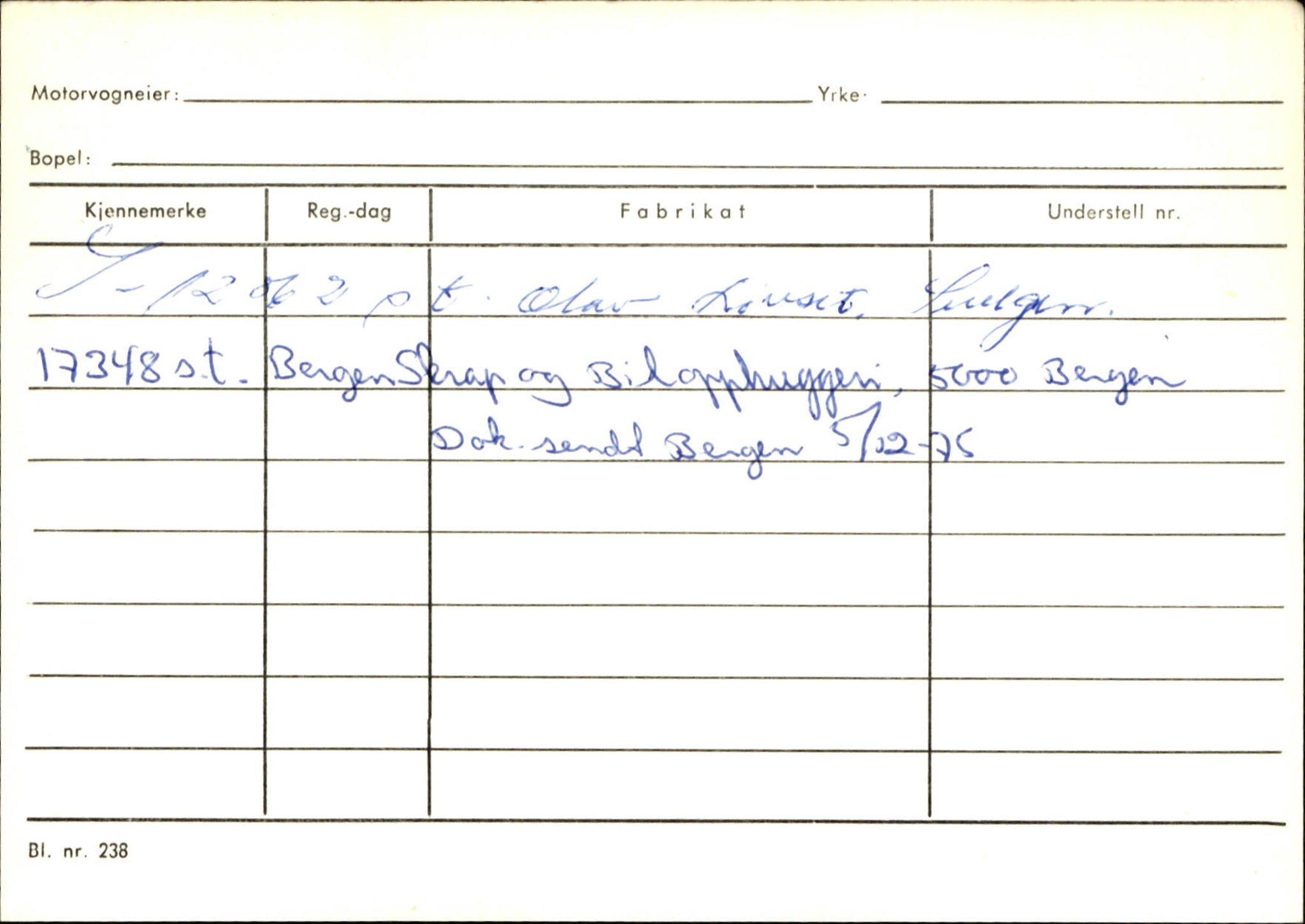 Statens vegvesen, Sogn og Fjordane vegkontor, SAB/A-5301/4/F/L0133: Eigarregister Bremanger A-Å. Gaular A-H, 1945-1975, p. 154