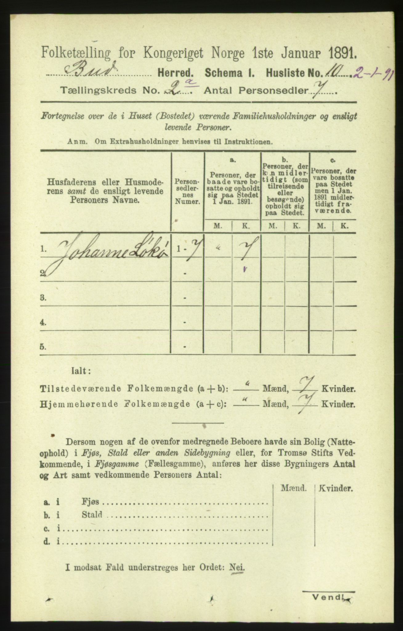 RA, 1891 census for 1549 Bud, 1891, p. 659