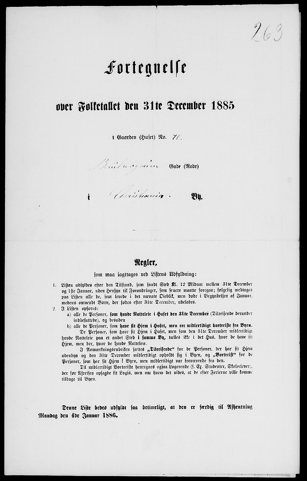 RA, 1885 census for 0301 Kristiania, 1885, p. 5336