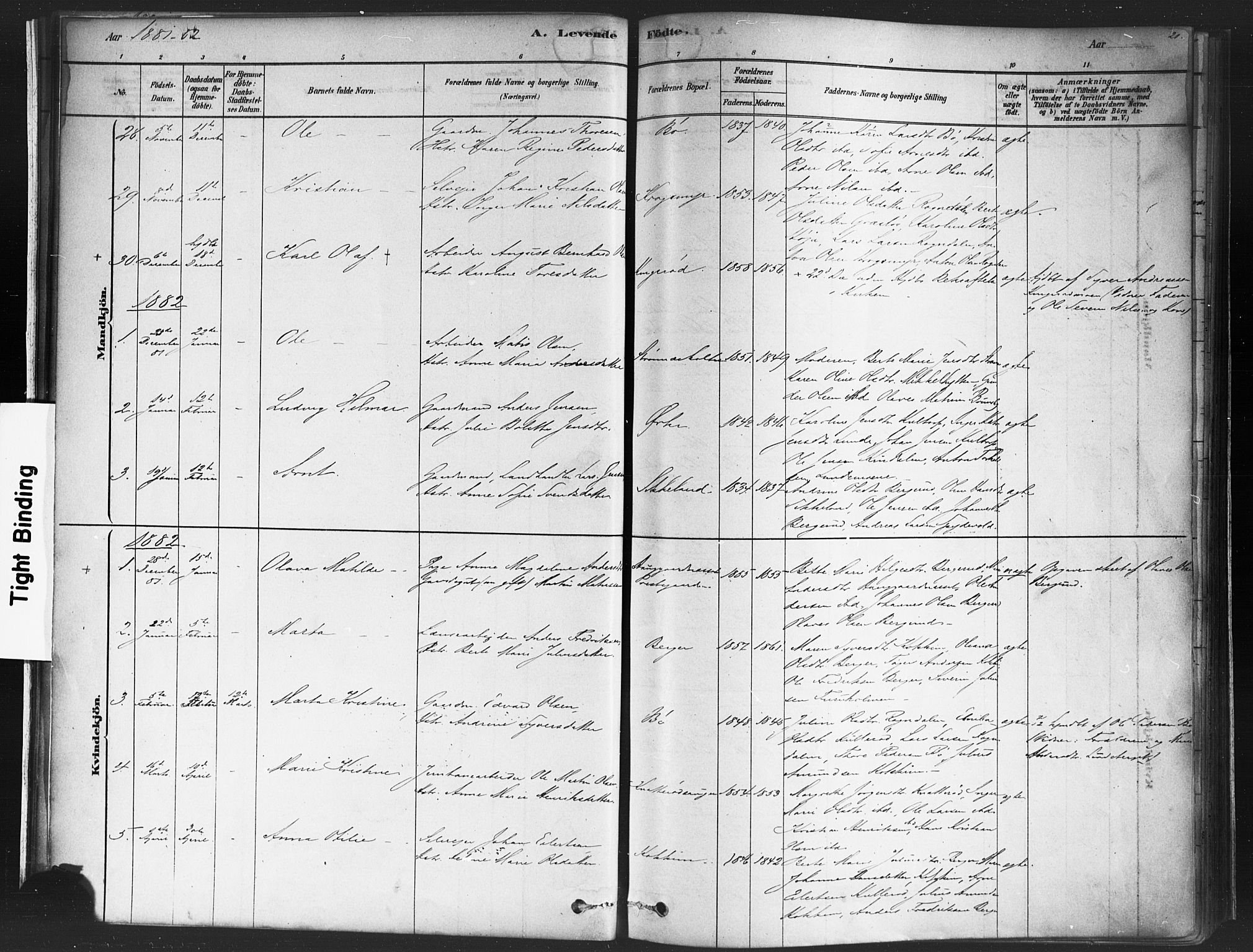Varteig prestekontor Kirkebøker, SAO/A-10447a/F/Fa/L0002: Parish register (official) no. 2, 1878-1899, p. 20